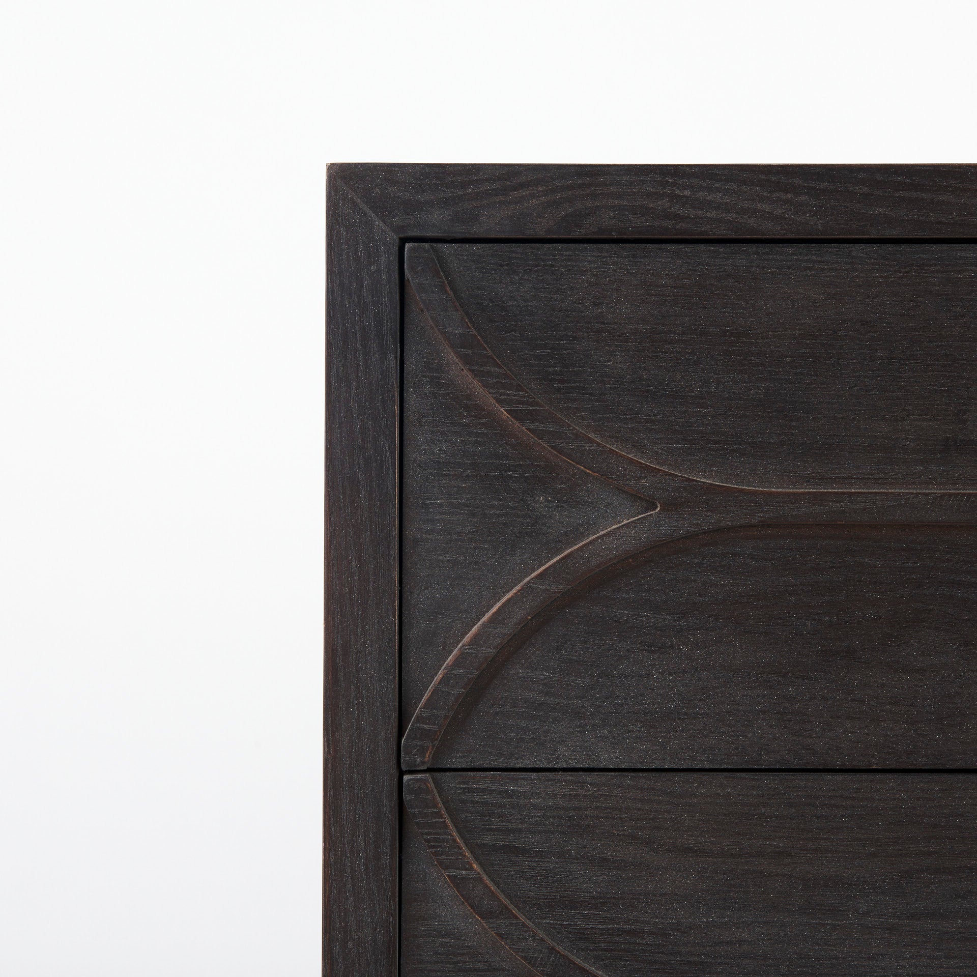 Giselle I 40L x 16W Dark Brown Fir Veneer 3 Drawer Accent Cabinet - Central Designs
