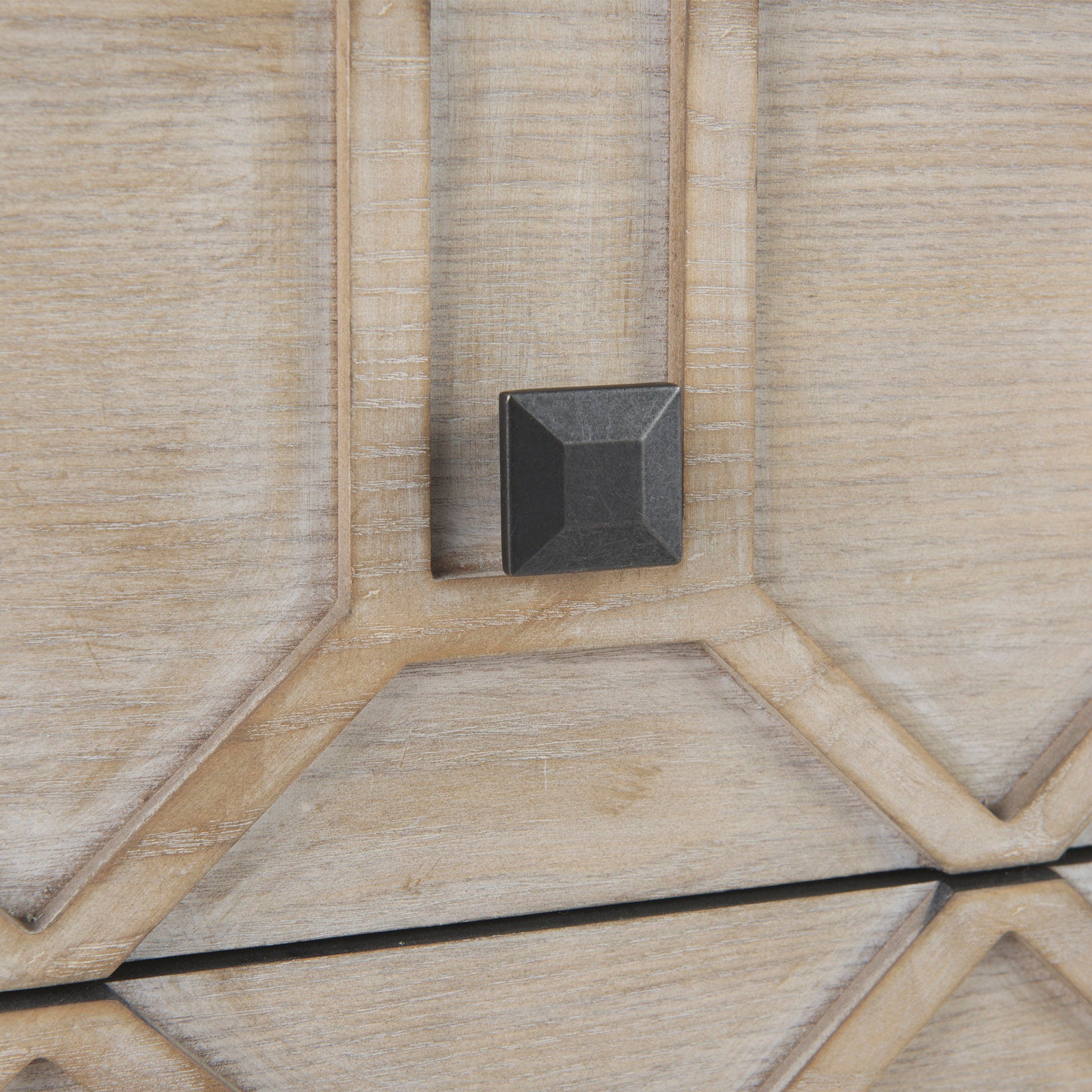 Genevieve II Light Brown Fir Veneer 9 Drawer Sideboard - Central Designs