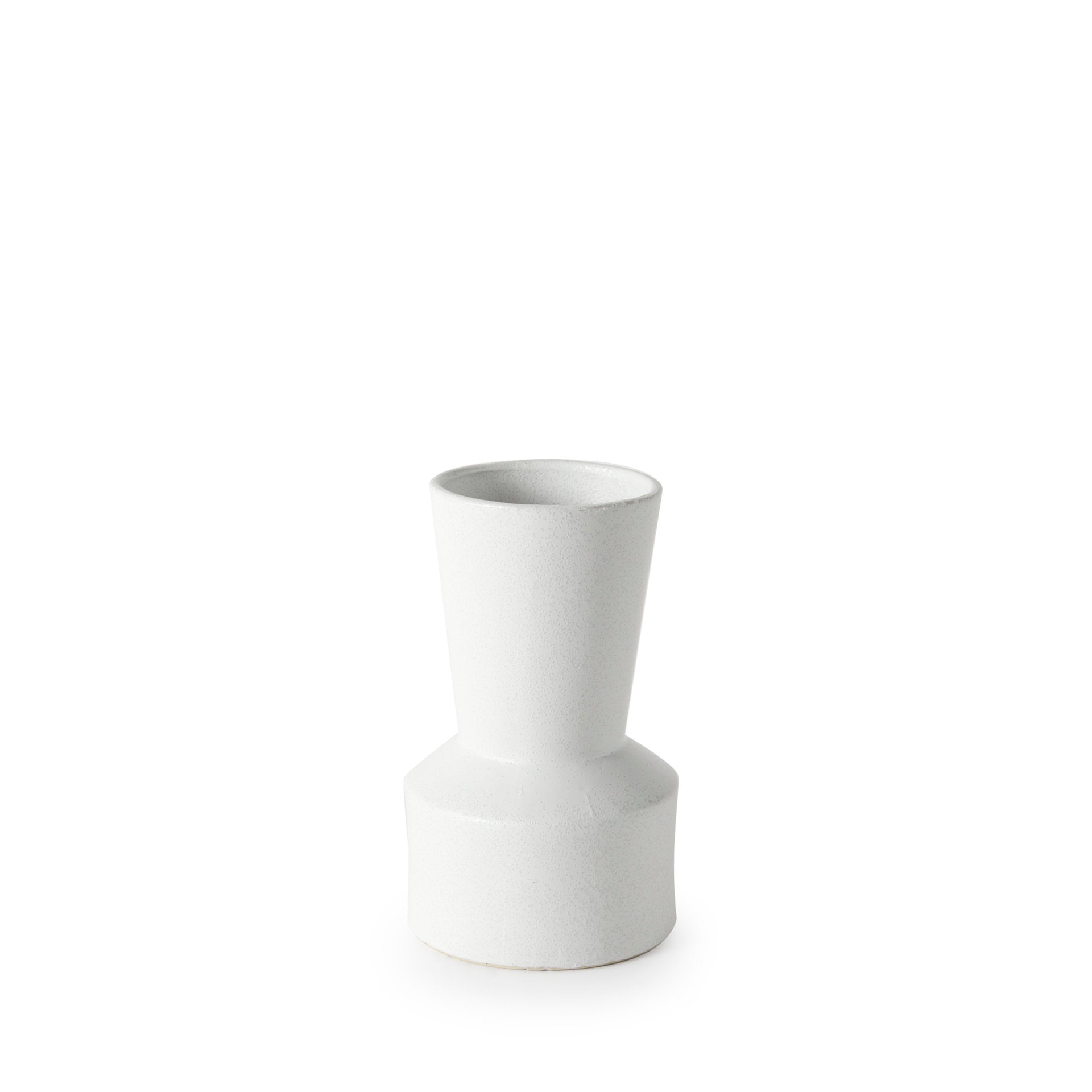 Laforge 9.4H Small White Ceramic Vase - Central Designs