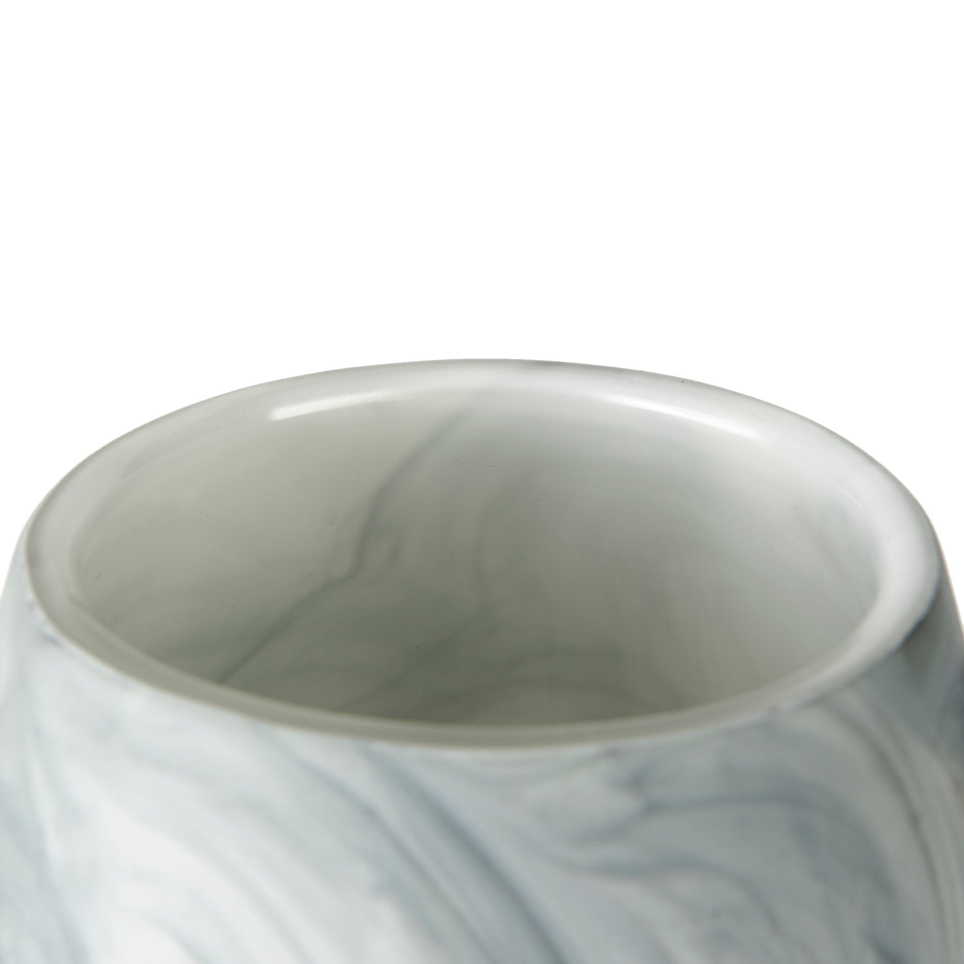 Volta II Tall White Gray Abstract Pattern Glass Vase - Central Designs