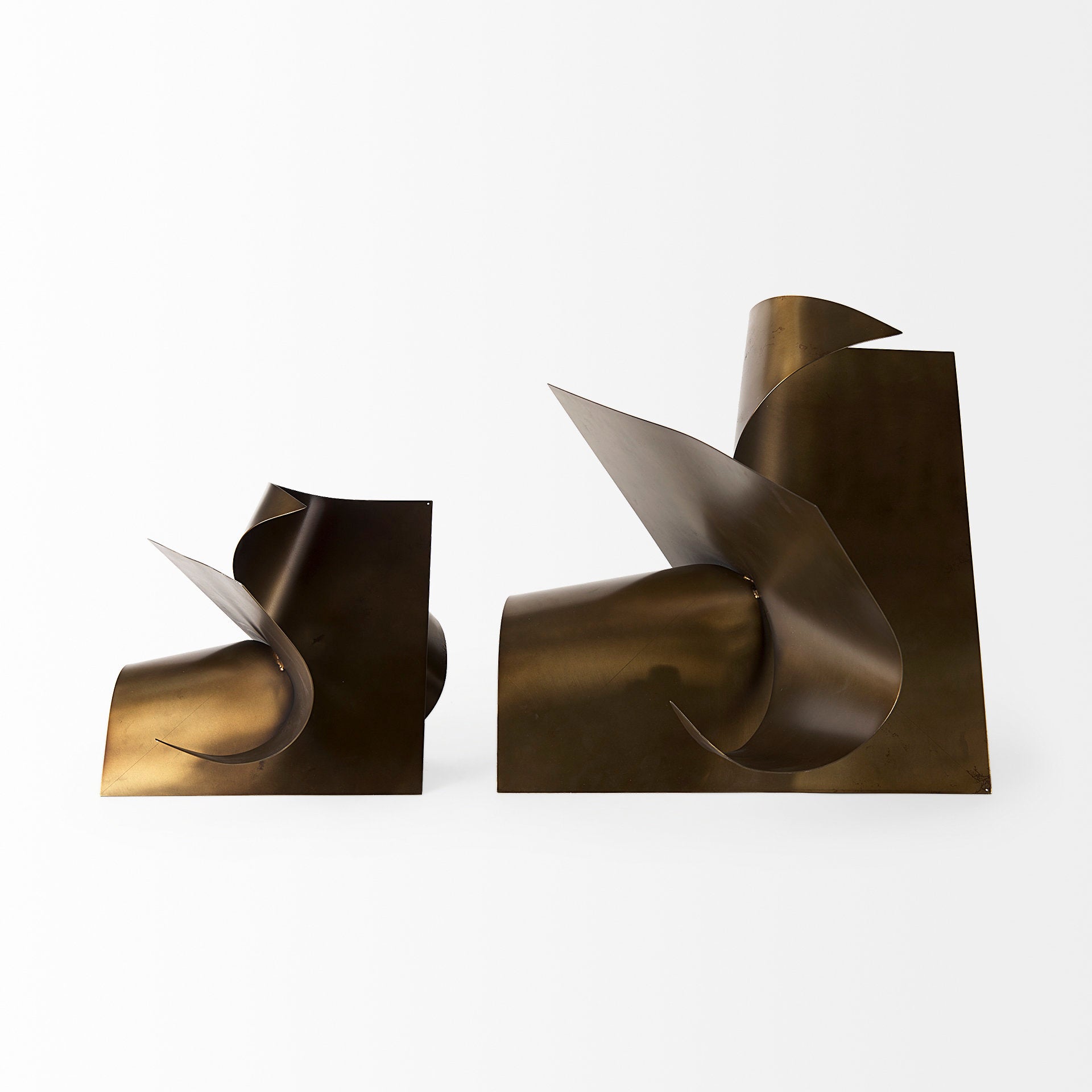 Francesca 11.8L x 11.8W x 11.8H Antique Gold Metal Sculptural Decorative Object - Central Designs