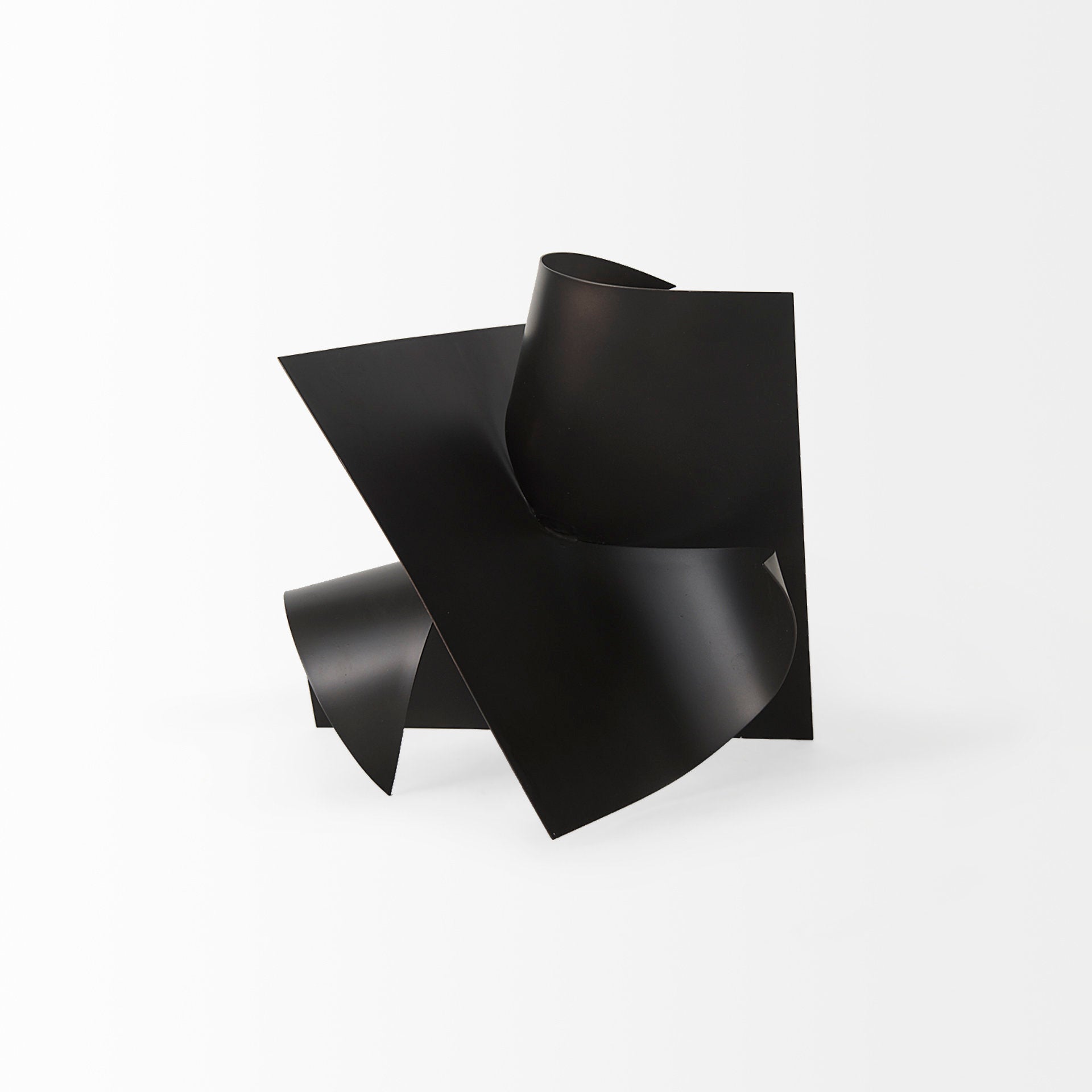 Francesca 11.8L x 11.8W x 11.8H Black Metal Sculptural Decorative Object - Central Designs