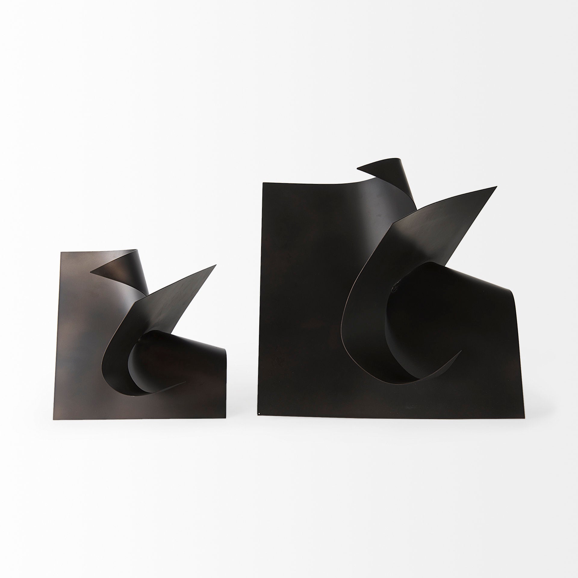 Francesca 11.8L x 11.8W x 11.8H Black Metal Sculptural Decorative Object - Central Designs