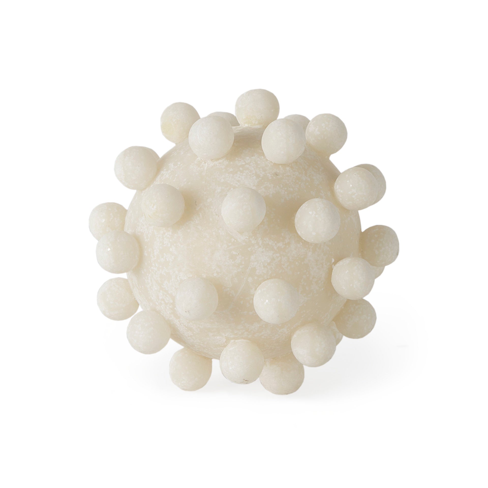 Malo 4.7L x 4.7W x 4.7H Cream Resin Small Sphere Decorative Object - Central Designs