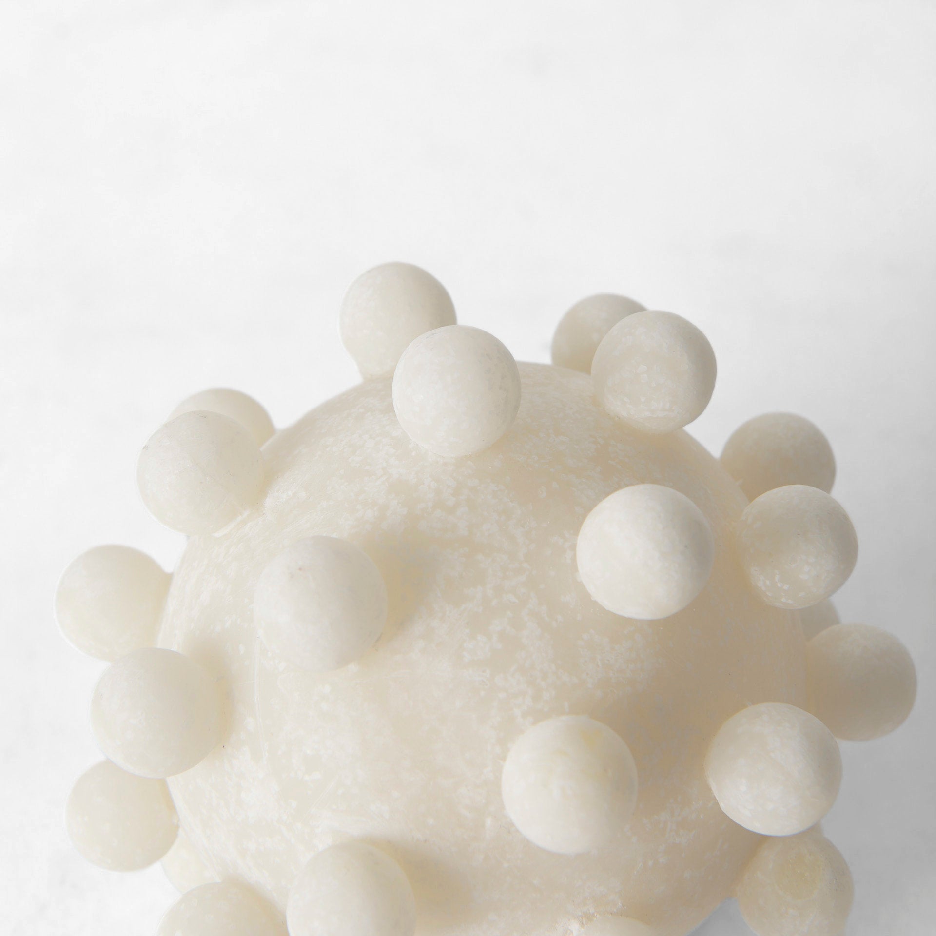 Malo 4.7L x 4.7W x 4.7H Cream Resin Small Sphere Decorative Object - Central Designs