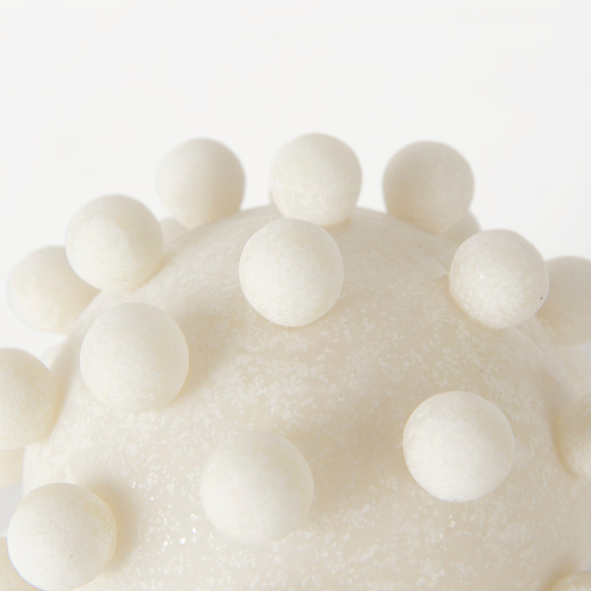 Malo 5.9L x 5.9W x 5.9H Cream Resin Large Sphere Decorative Object - Central Designs