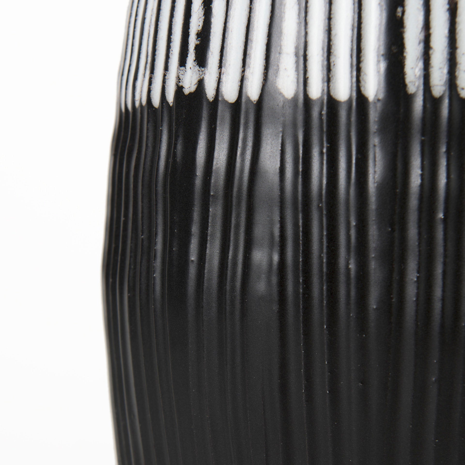 Tanami I Tall Dark Brown/White Ceramic Vase - Central Designs