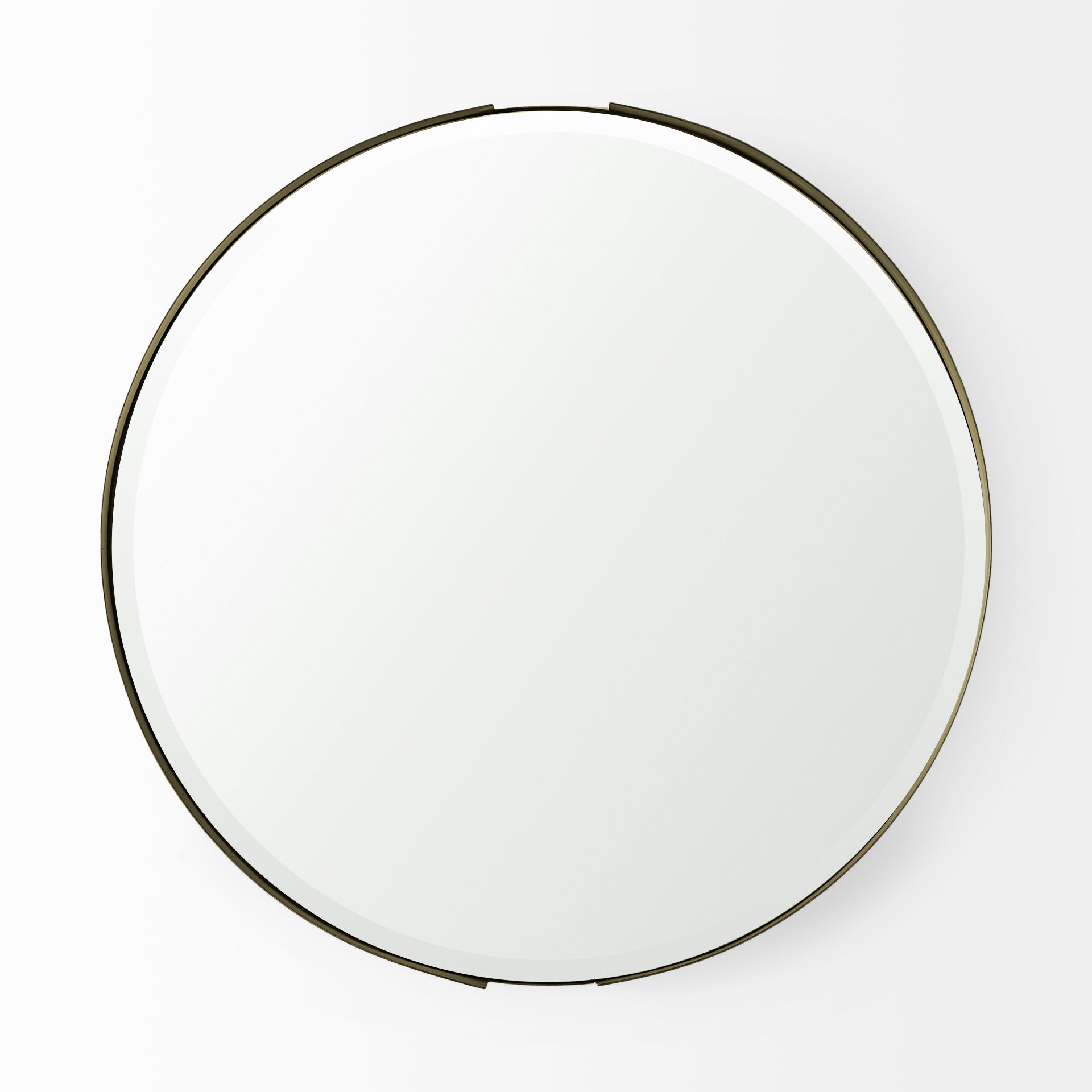 Adrianna 24.4" Gold Metal Round Mirror - Central Designs