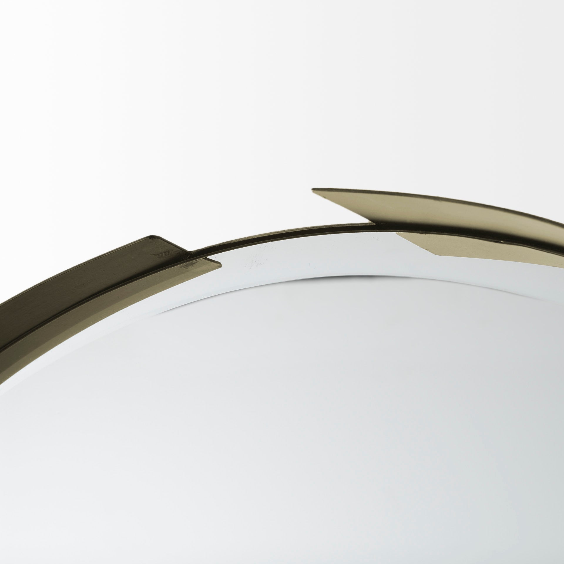 Adrianna 24.4" Gold Metal Round Mirror - Central Designs