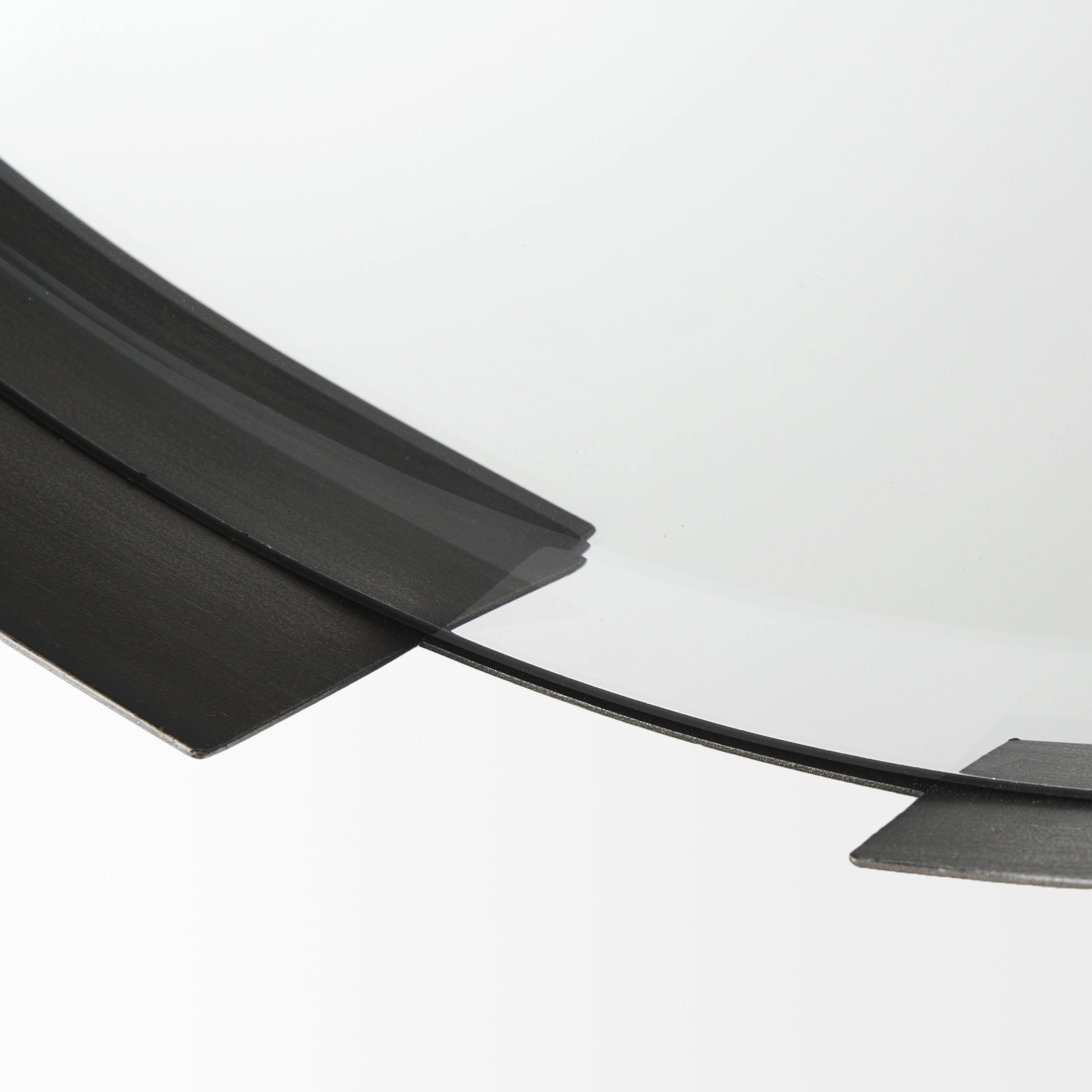 Adrianna 24.4" Black Metal Round Mirror - Central Designs