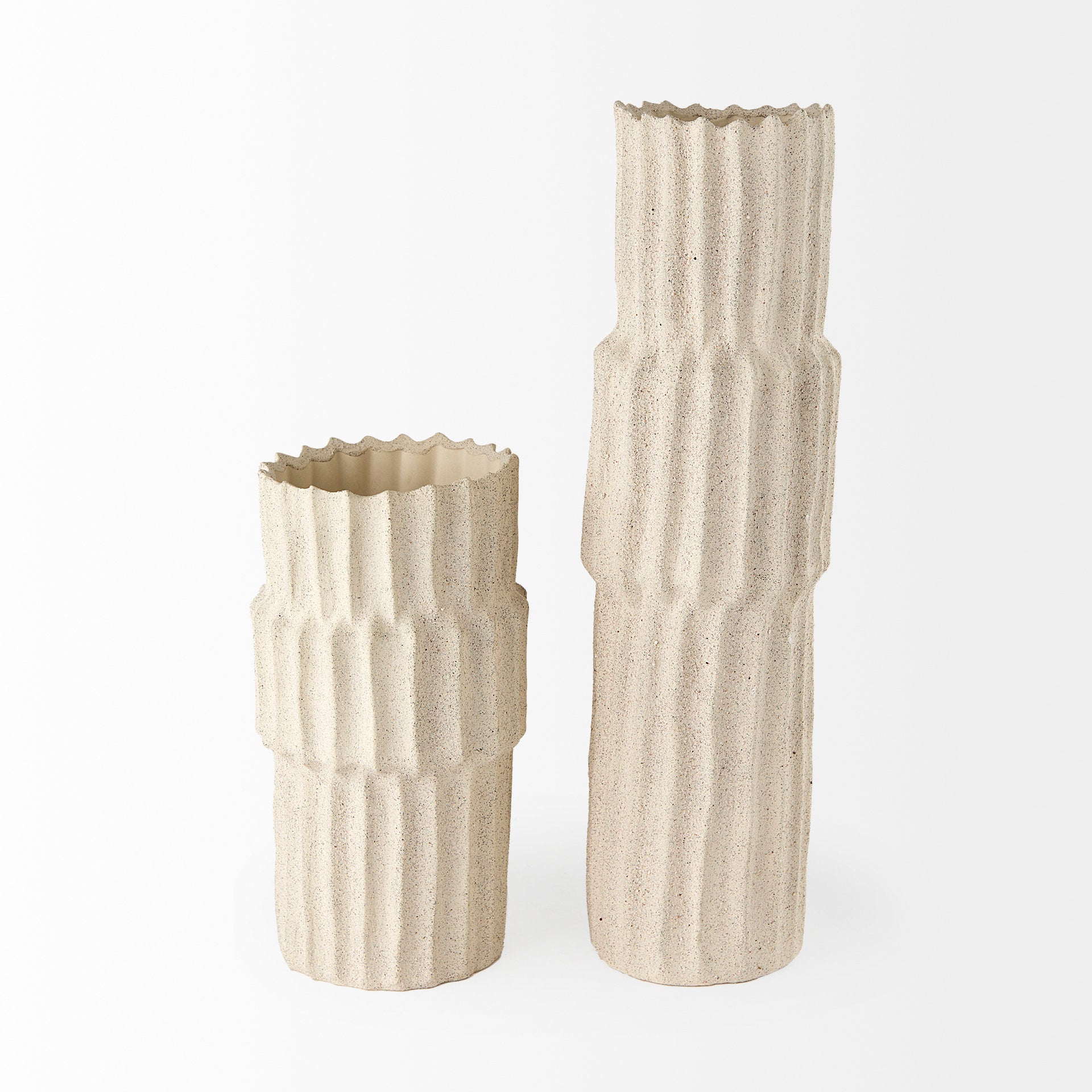 Cardon 14.4H Cream Ceramic Vase - Central Designs