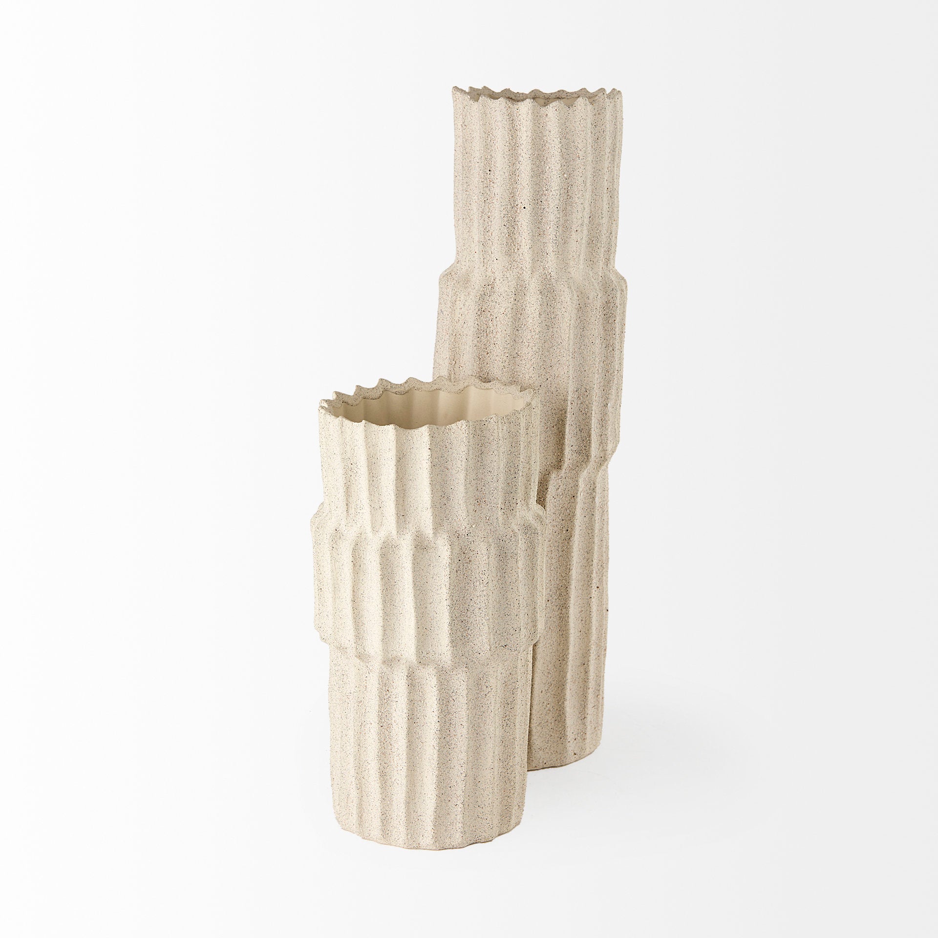 Cardon 14.4H Cream Ceramic Vase - Central Designs