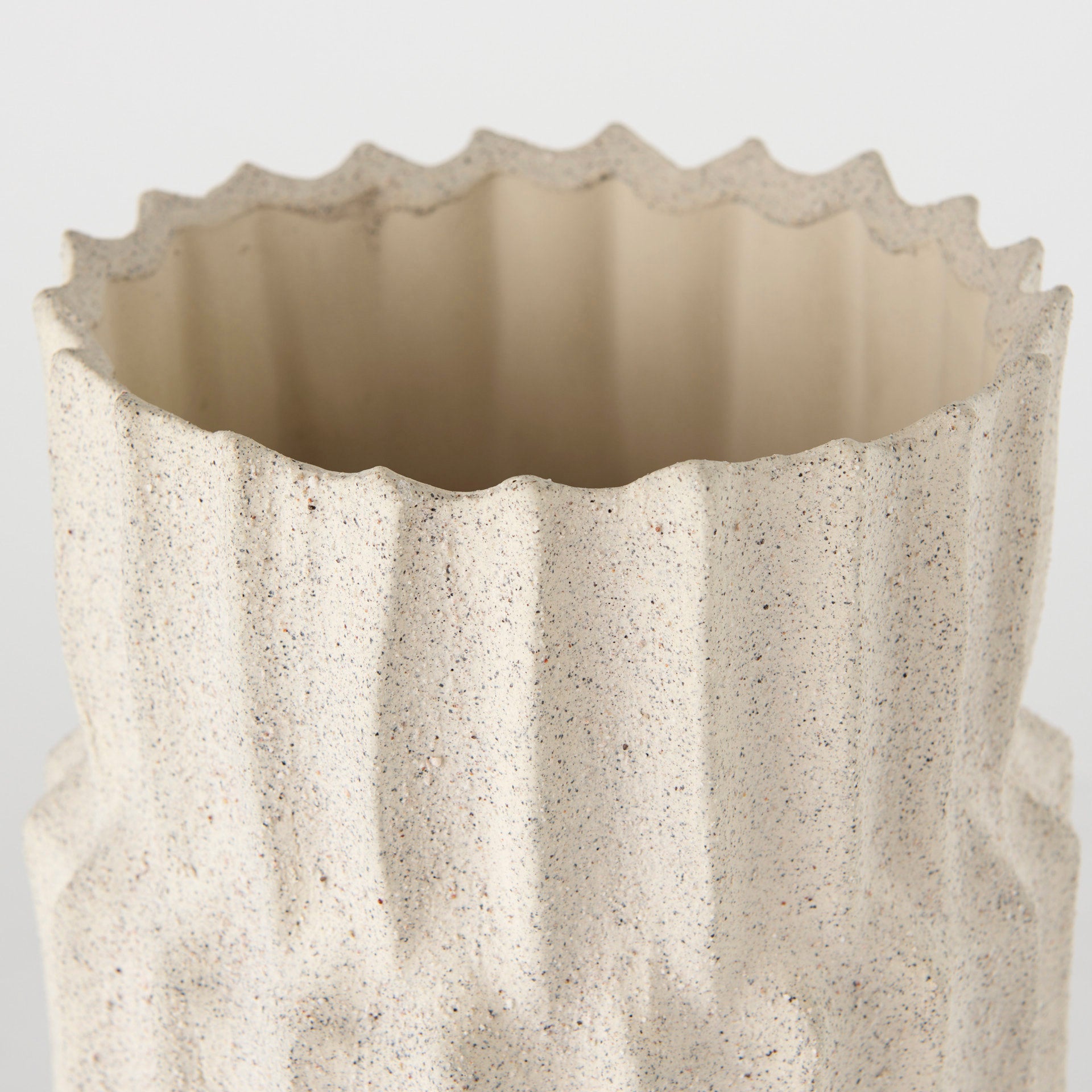 Cardon 14.4H Cream Ceramic Vase - Central Designs