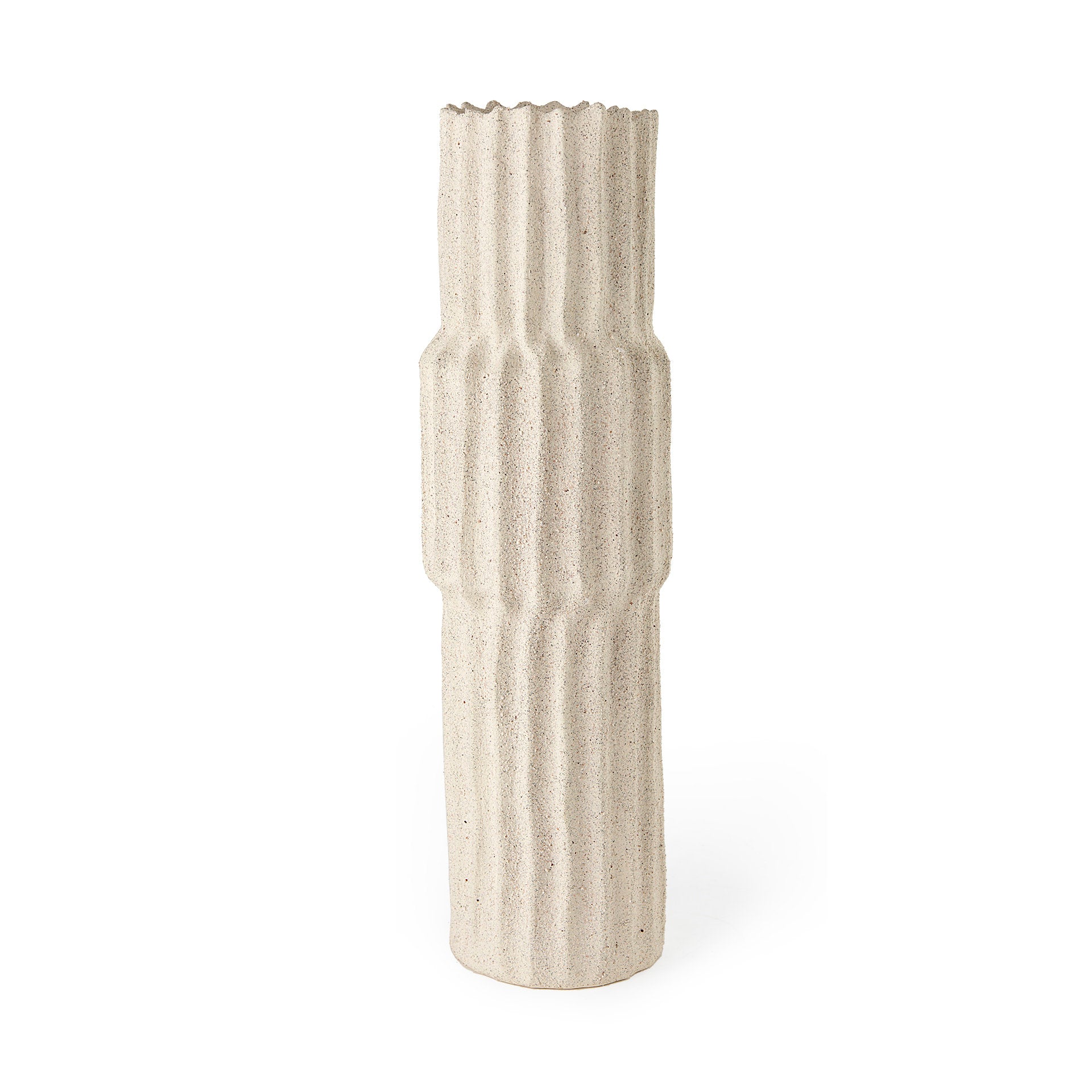 Cardon 23.0H Cream Ceramic Vase - Central Designs