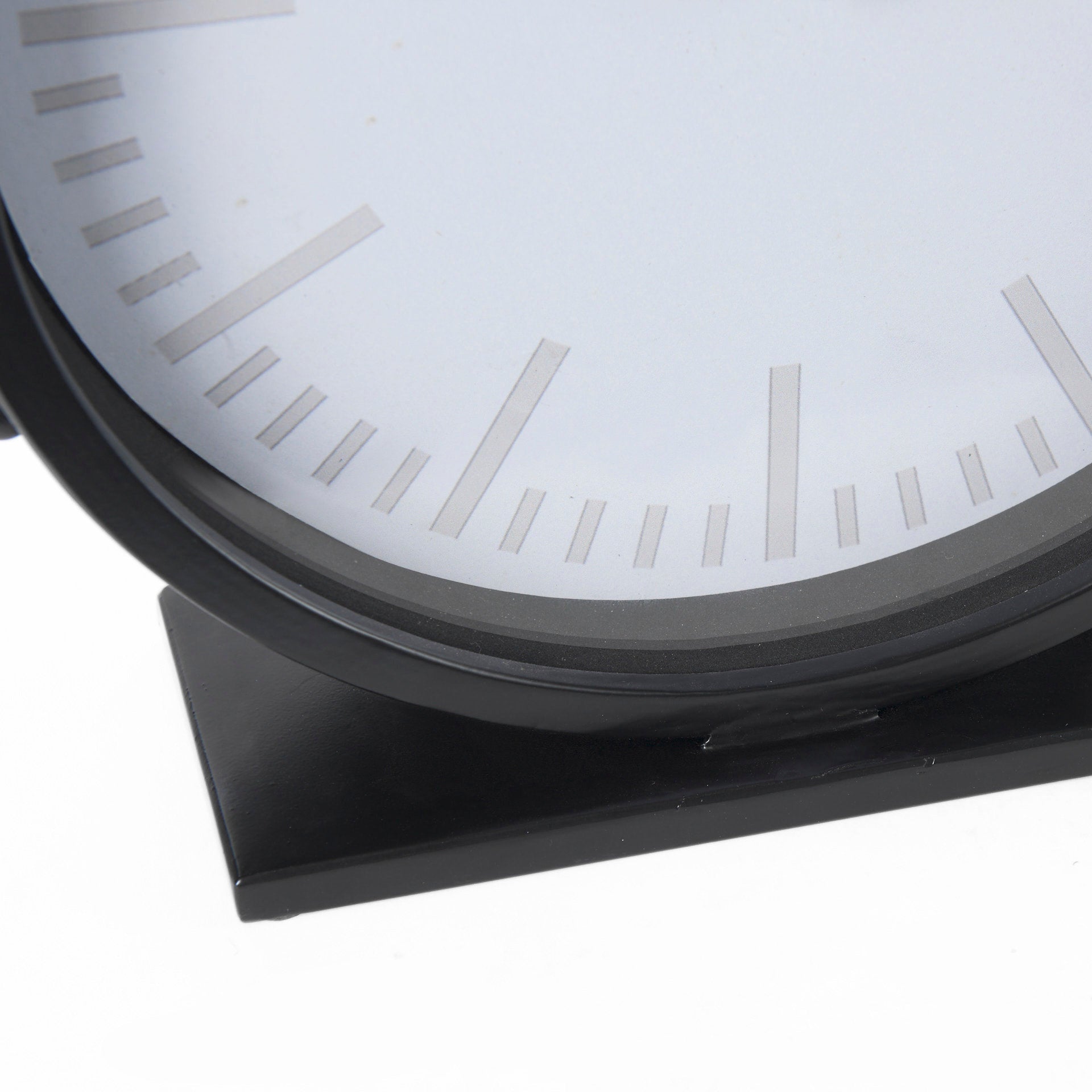 Marian 11.0L x 3.1W x 11.0H Black Studded Round Table Clock - Central Designs