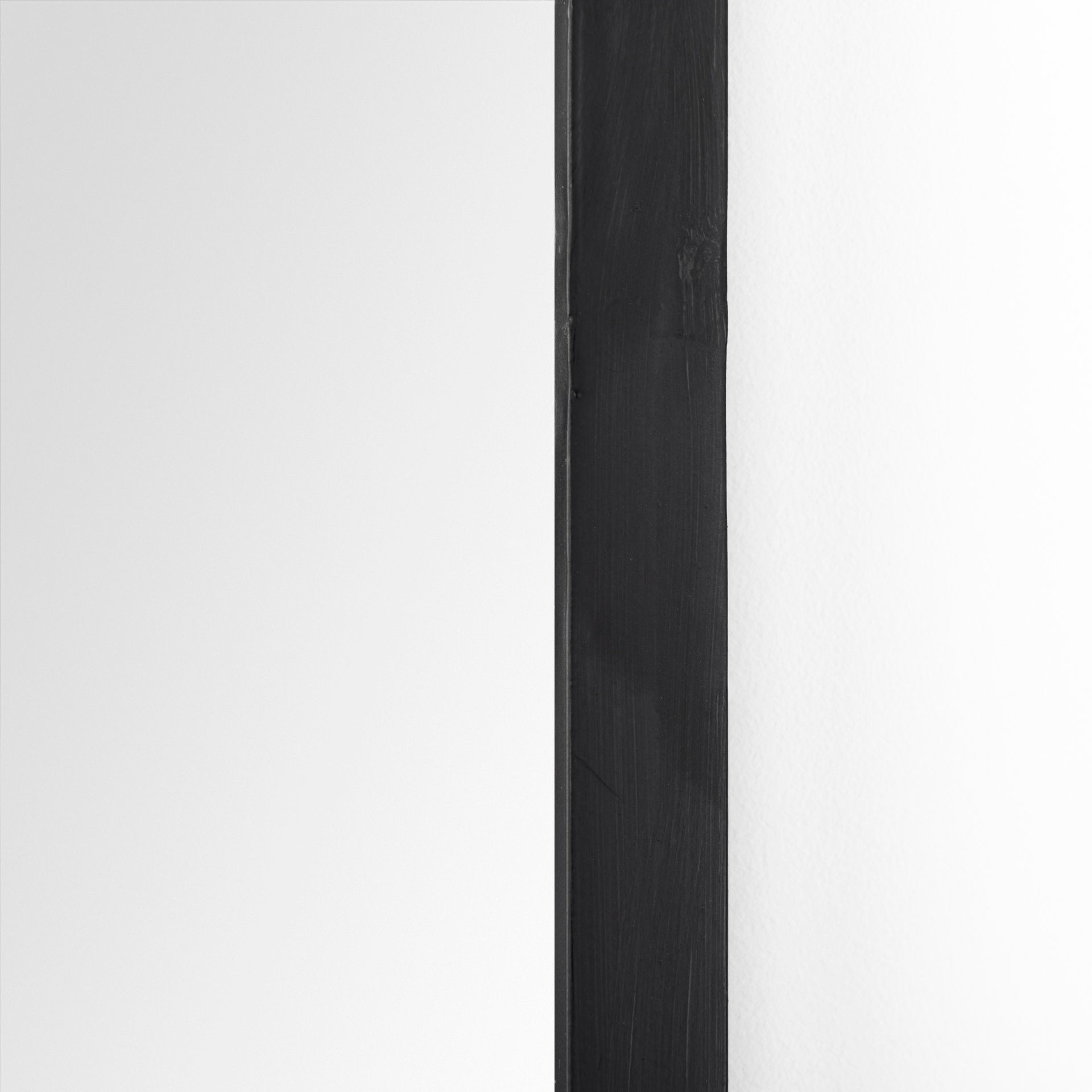 Giovanna 23.6L x 1.2W x 48.8H Black Metal Frame Rounded Arch Vanity Mirror - Central Designs