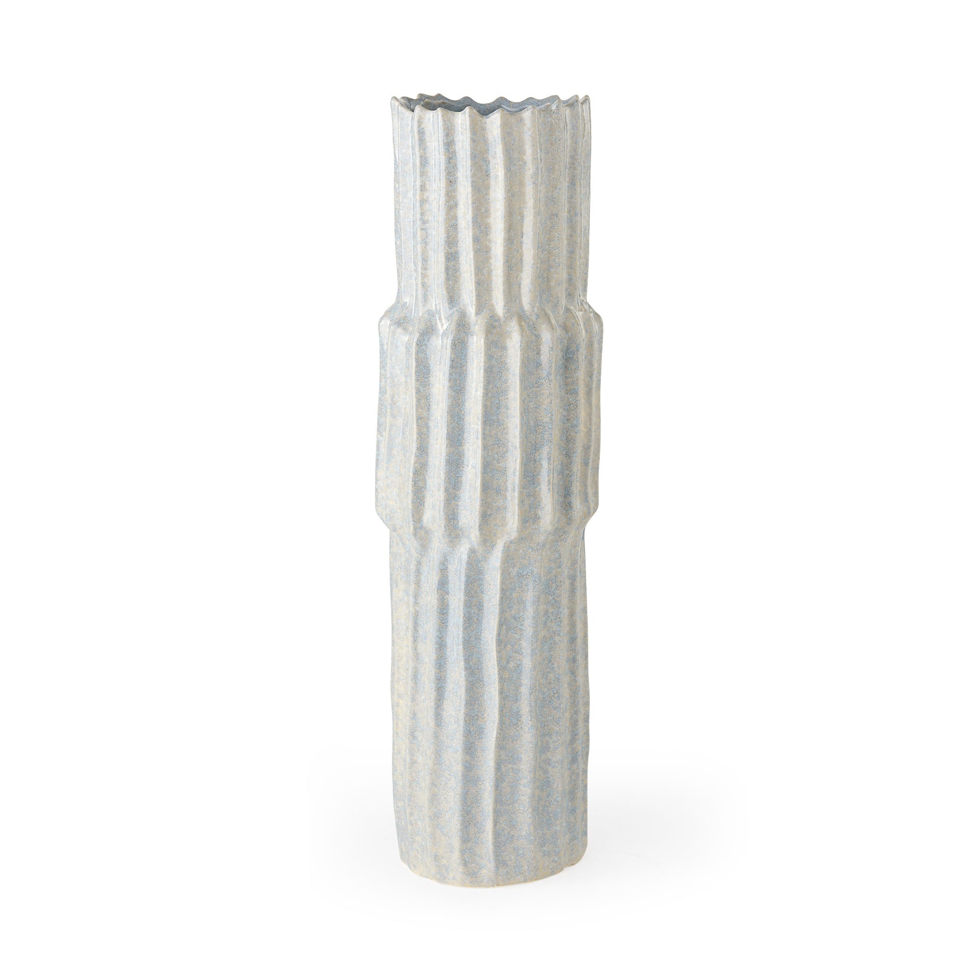 Cardon 23.0H Gray Ceramic Vase - Central Designs