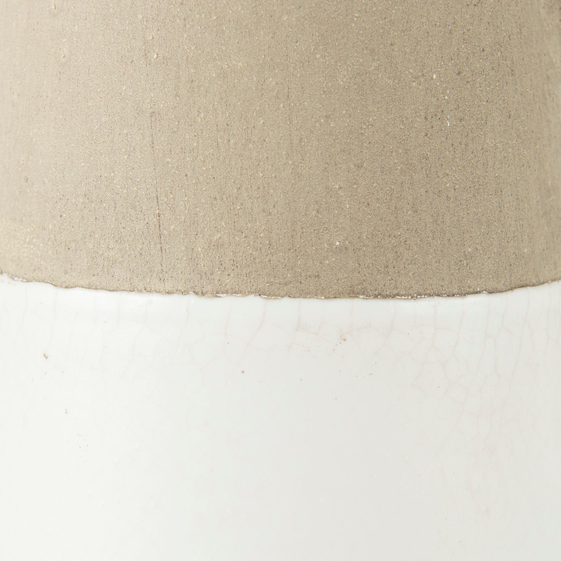 Garand Small 13H Two - Toned White Natural Ceramic Jug - Central Designs