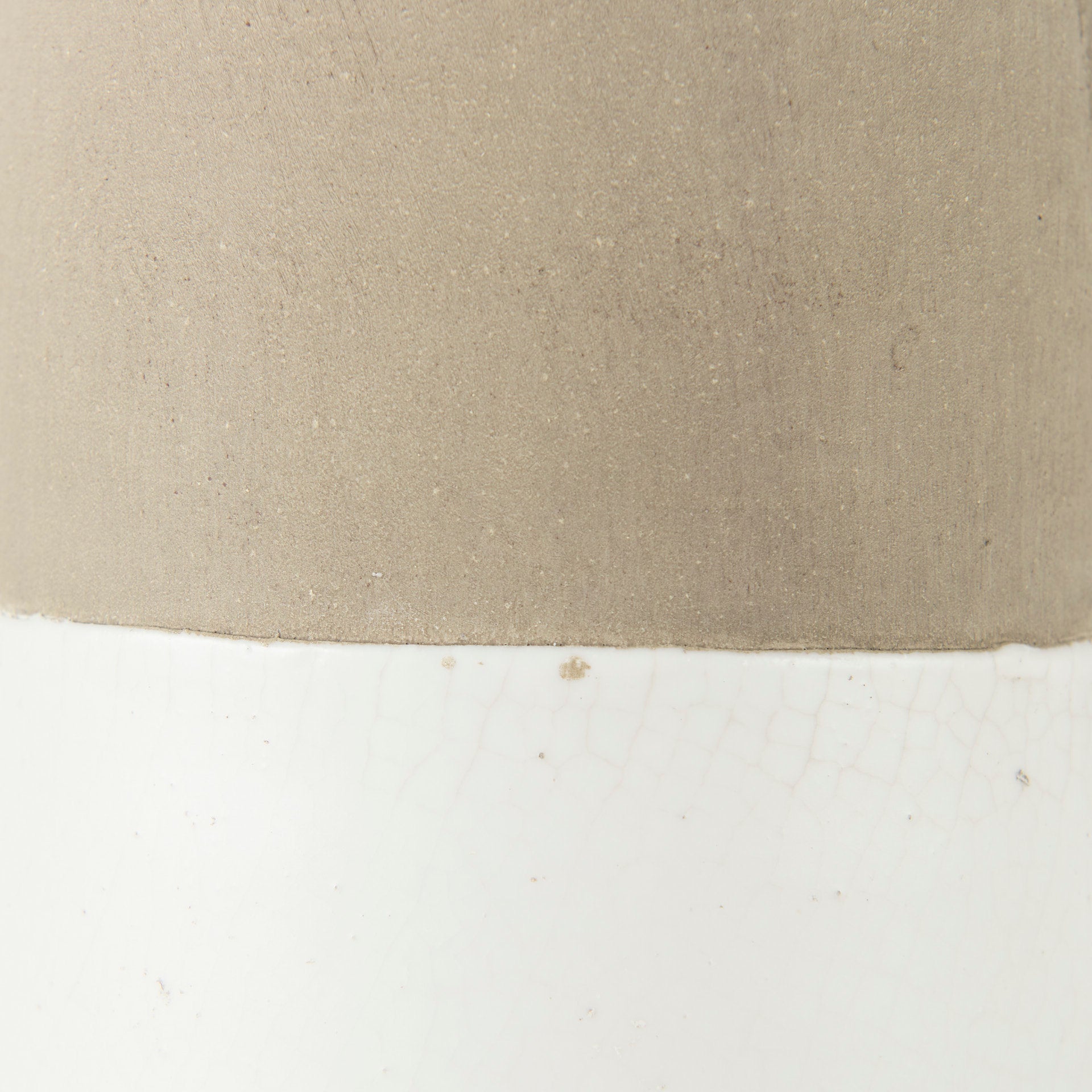 Garand Medium 15H Two - Toned White Natural Ceramic Jug - Central Designs