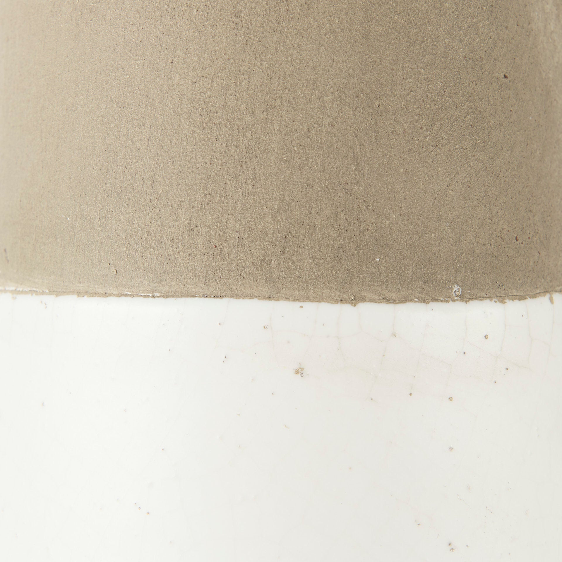 Garand Large 18.8H Two - Toned White Natural Ceramic Jug - Central Designs