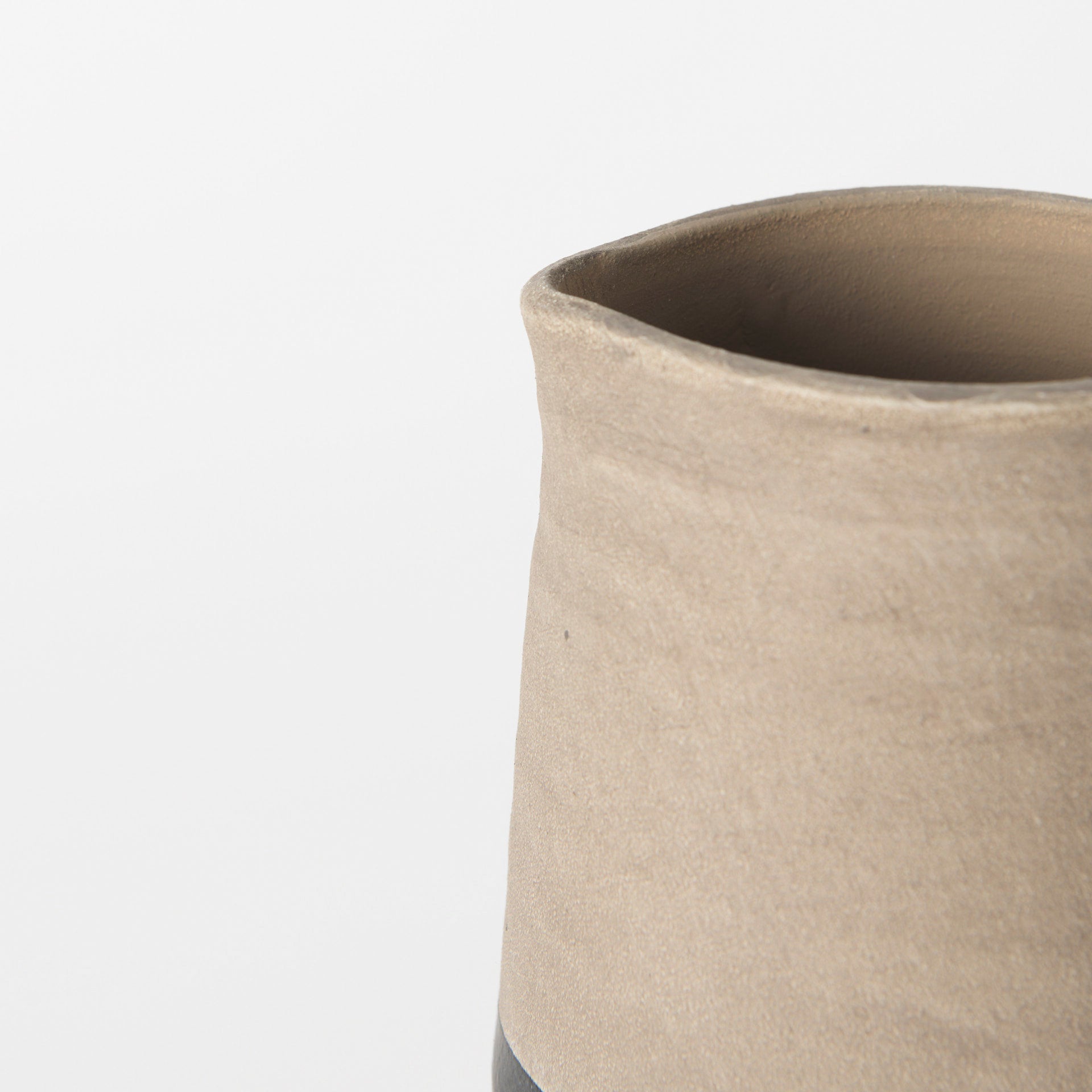 Garand Small 13H Two - Toned Black/Natural Ceramic Jug - Central Designs