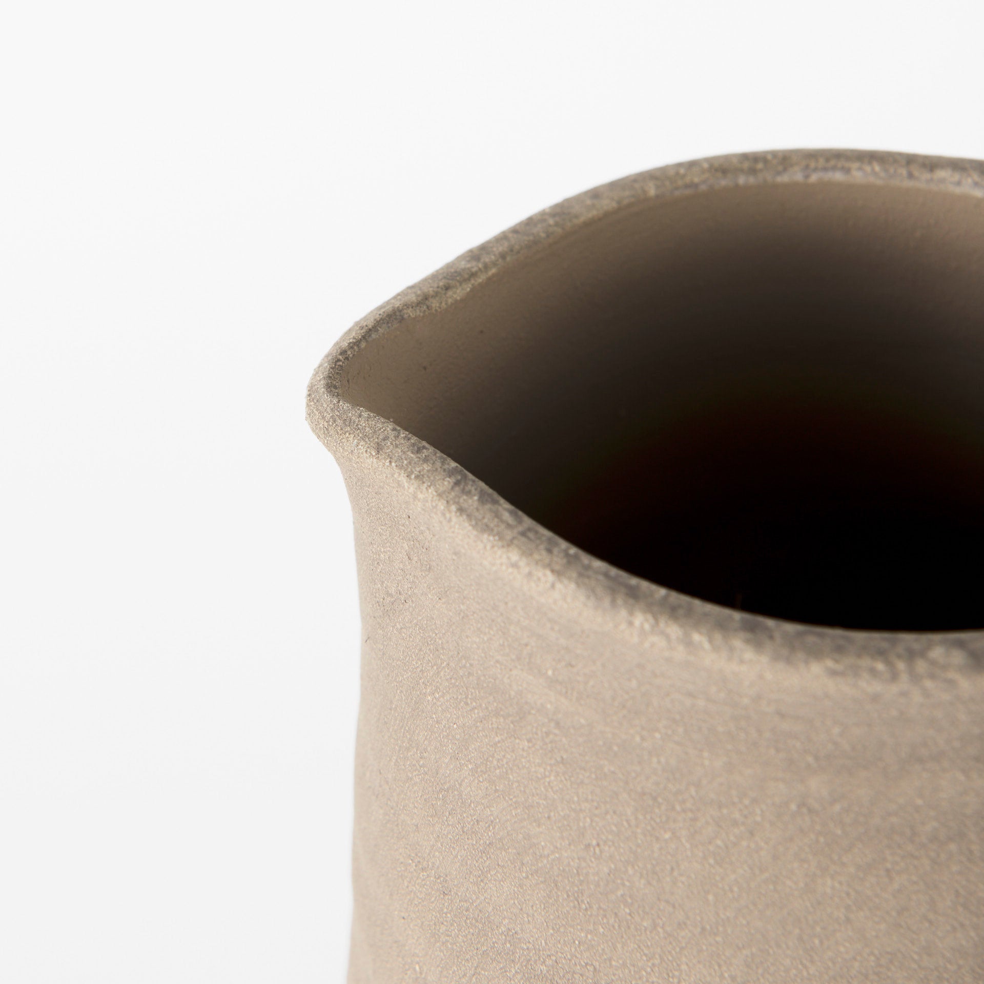 Garand Medium 15H Two - Toned Black/Natural Ceramic Jug - Central Designs