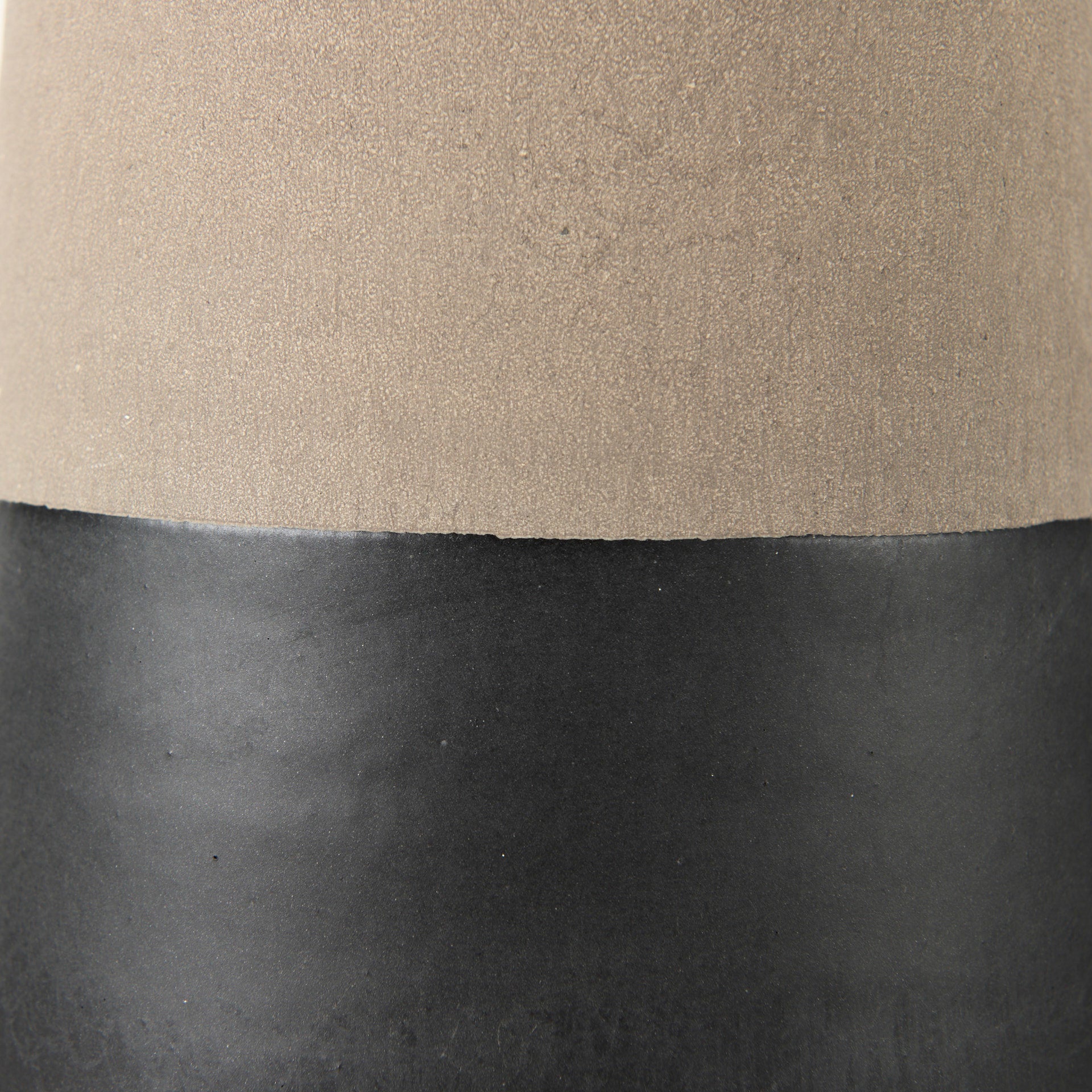 Garand Medium 15H Two - Toned Black/Natural Ceramic Jug - Central Designs