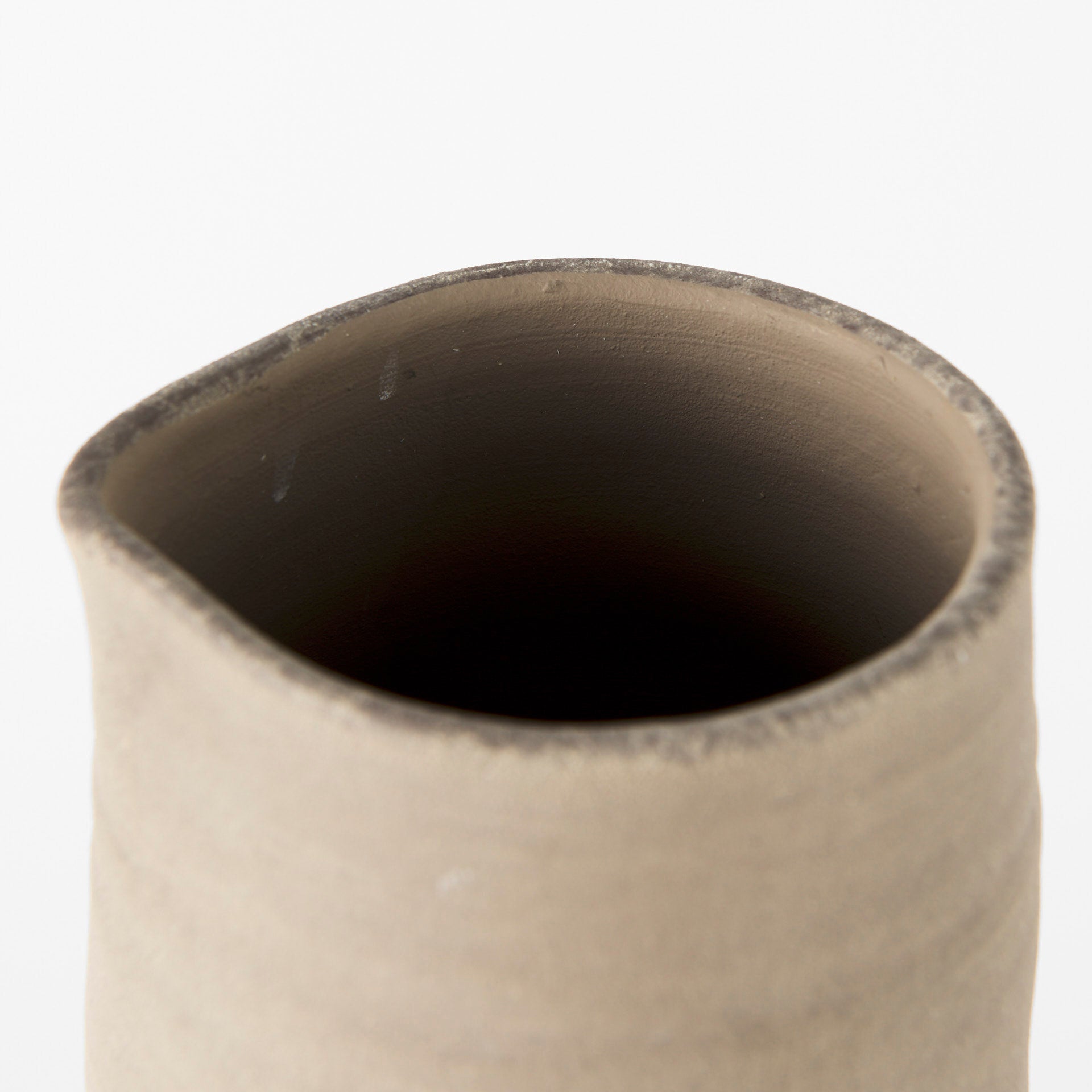 Garand Large 18.8H Two - Toned Black/Natural Ceramic Jug - Central Designs