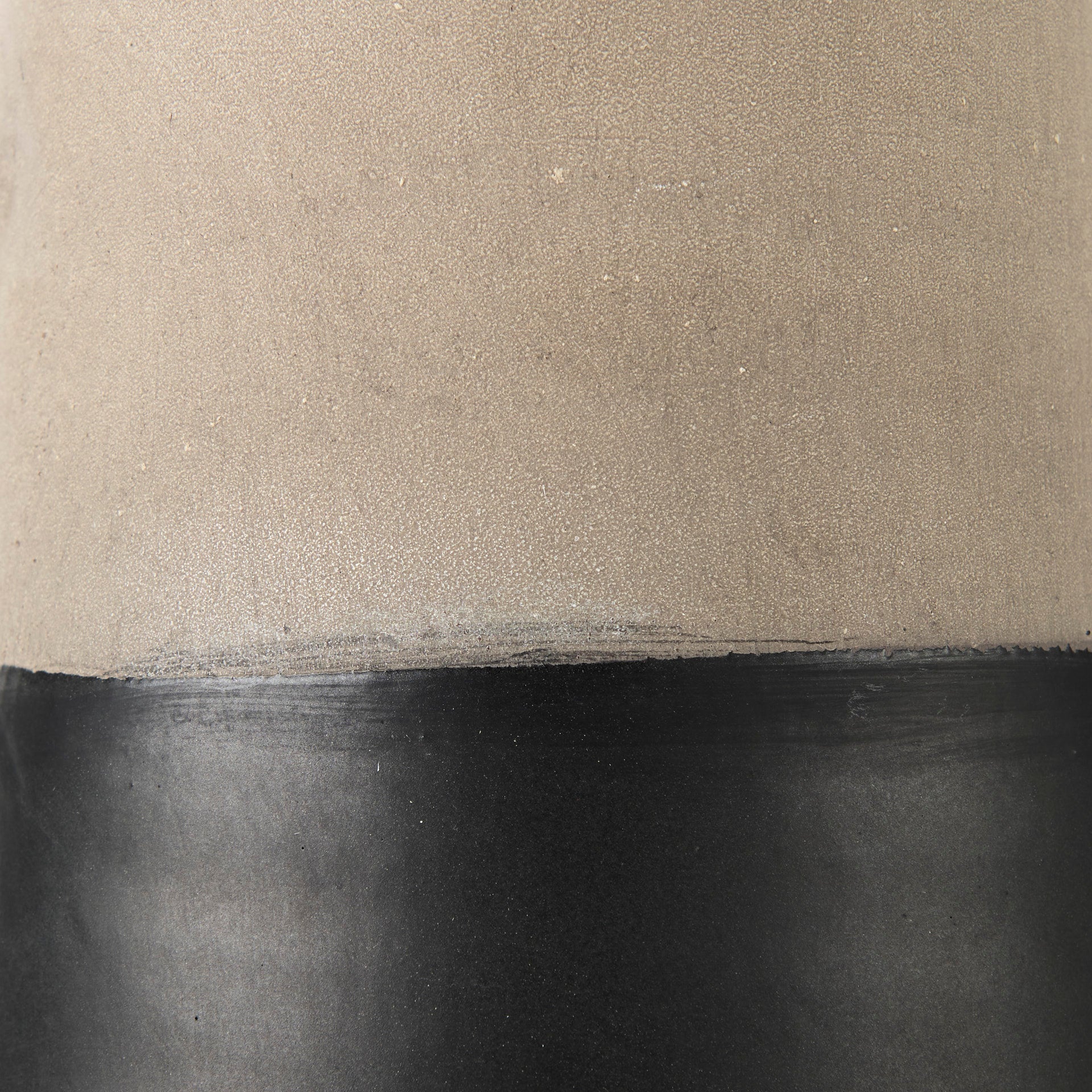 Garand Large 18.8H Two - Toned Black/Natural Ceramic Jug - Central Designs