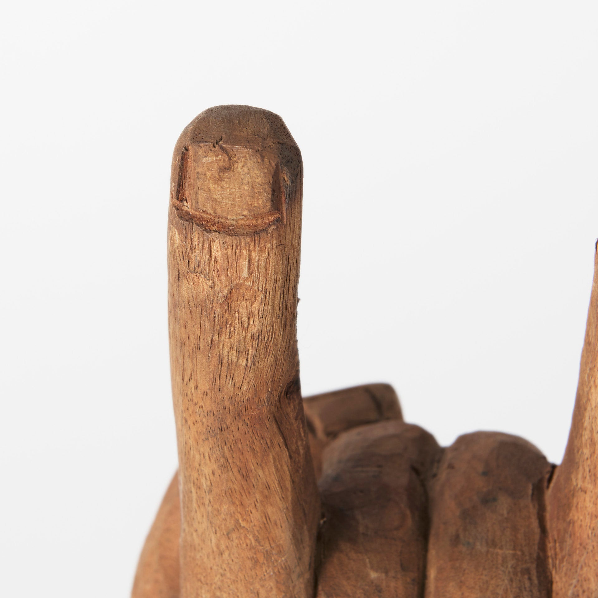 Saxum 4L x 4W Natural Wooden Carved Hang Loose Hand - Central Designs