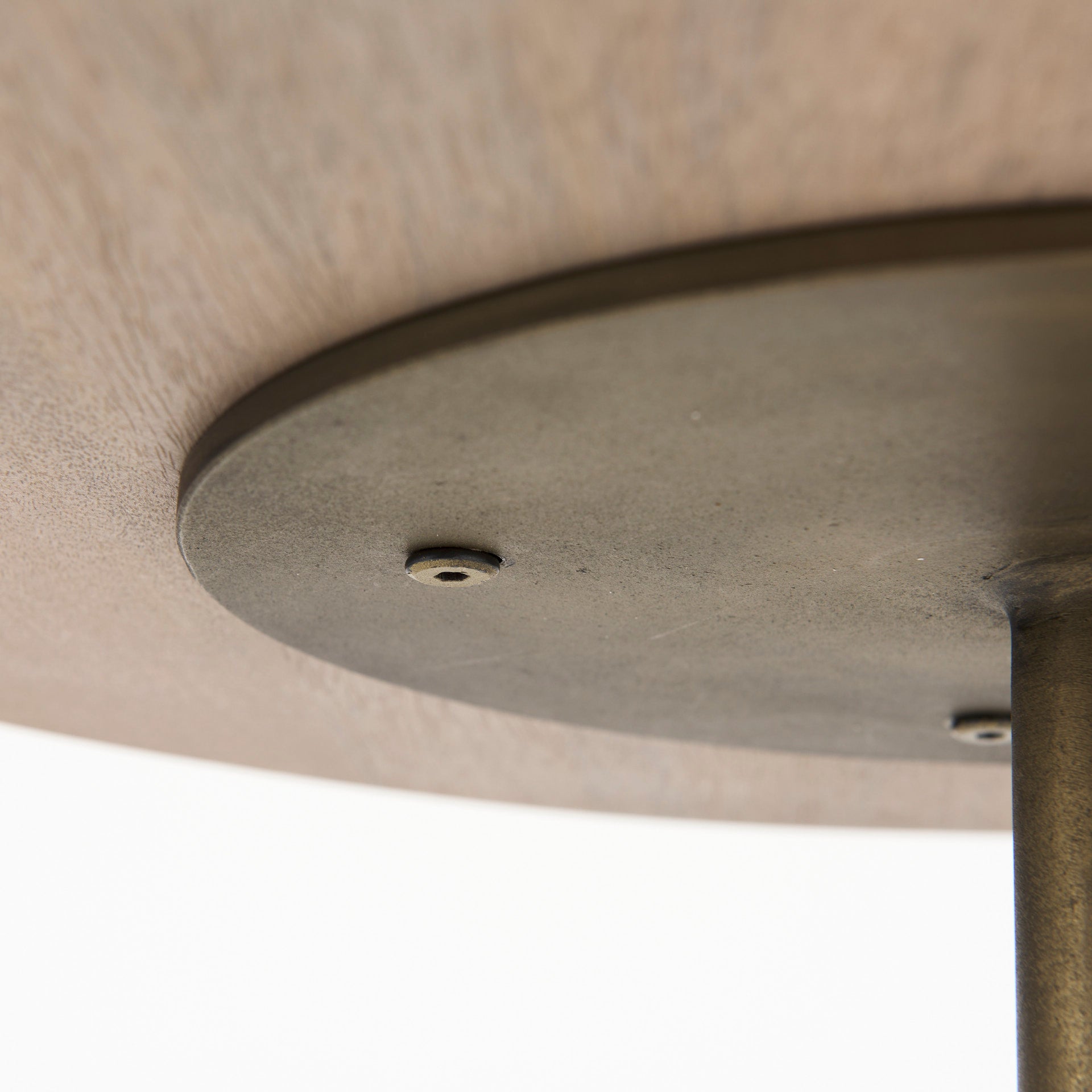 Maxwell 20" Round Light Brown Wood w/ Gold Metal Pedestal Side Table - Central Designs