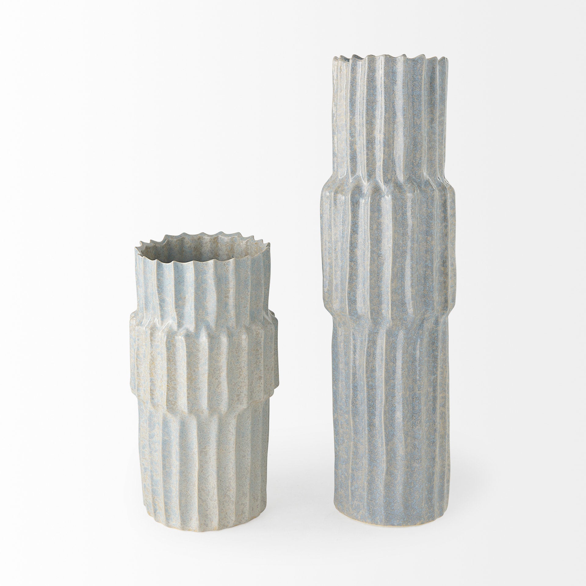 Cardon 14.4H Gray Ceramic Vase - Central Designs