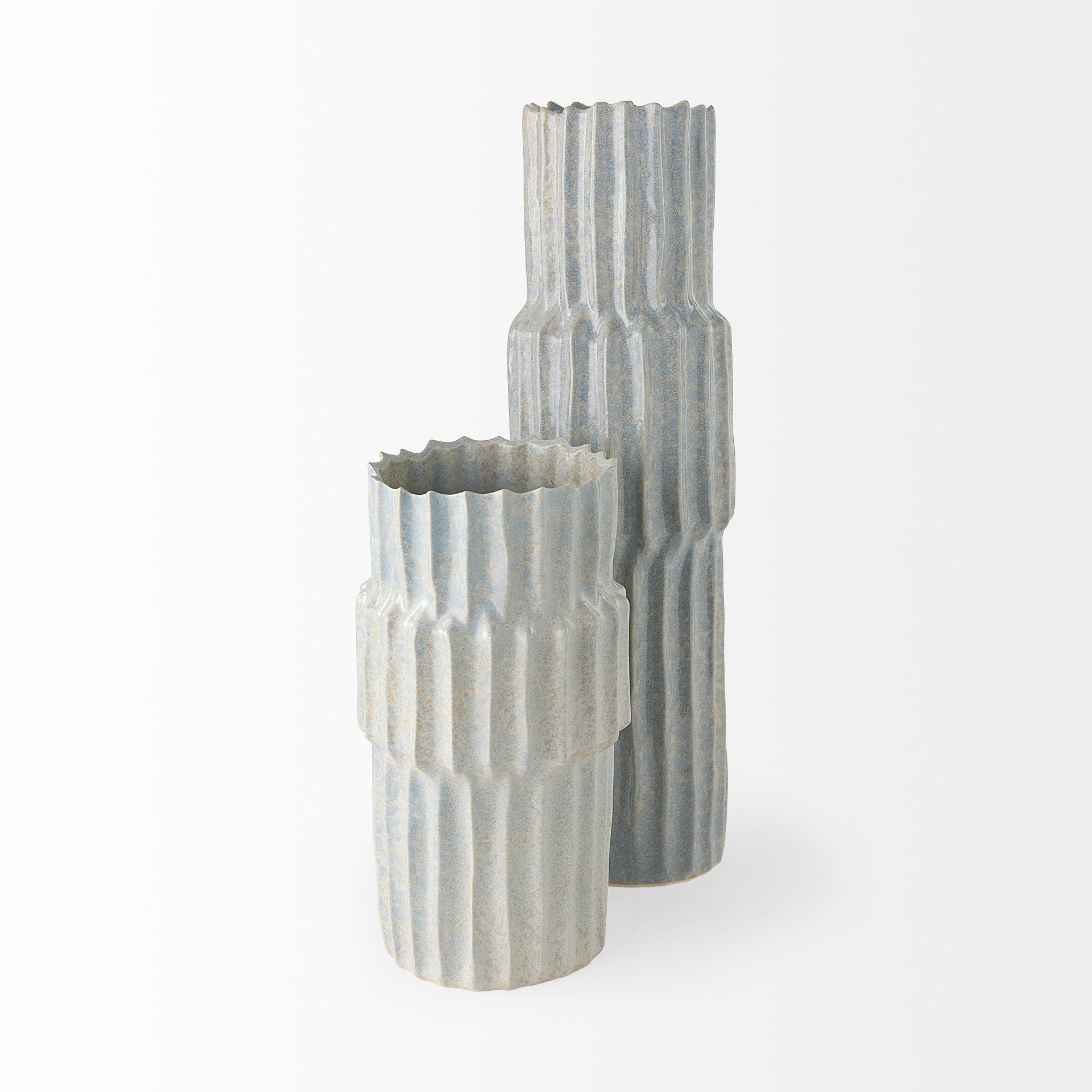 Cardon 14.4H Gray Ceramic Vase - Central Designs