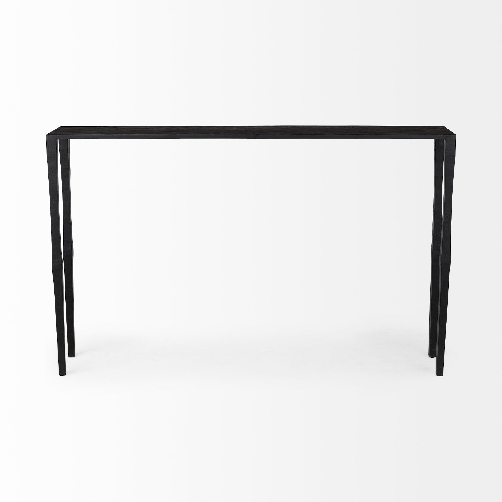 Timothy 48.0 X 8.0 X 30.0 Ebony Black Iron Console Table - Central Designs