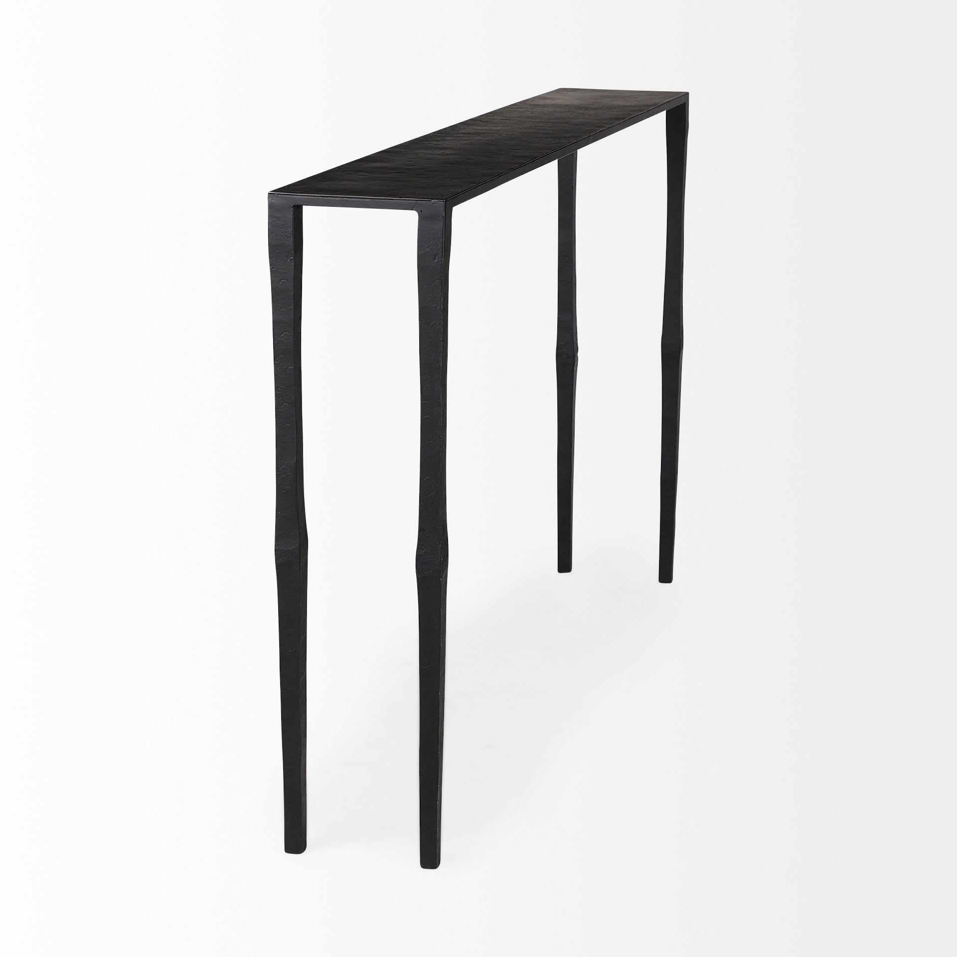 Timothy 48.0 X 8.0 X 30.0 Ebony Black Iron Console Table - Central Designs