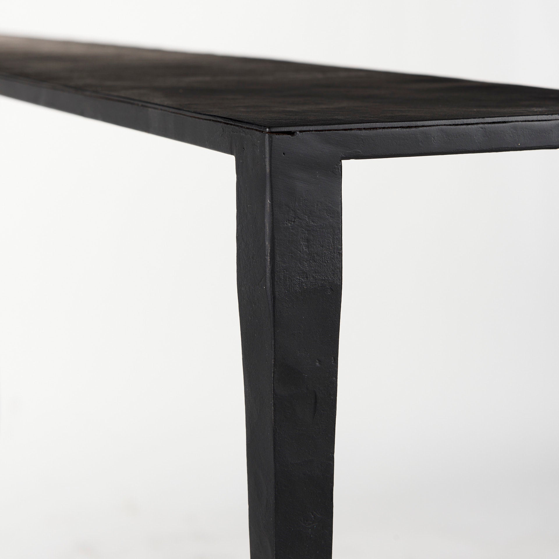 Timothy 48.0 X 8.0 X 30.0 Ebony Black Iron Console Table - Central Designs