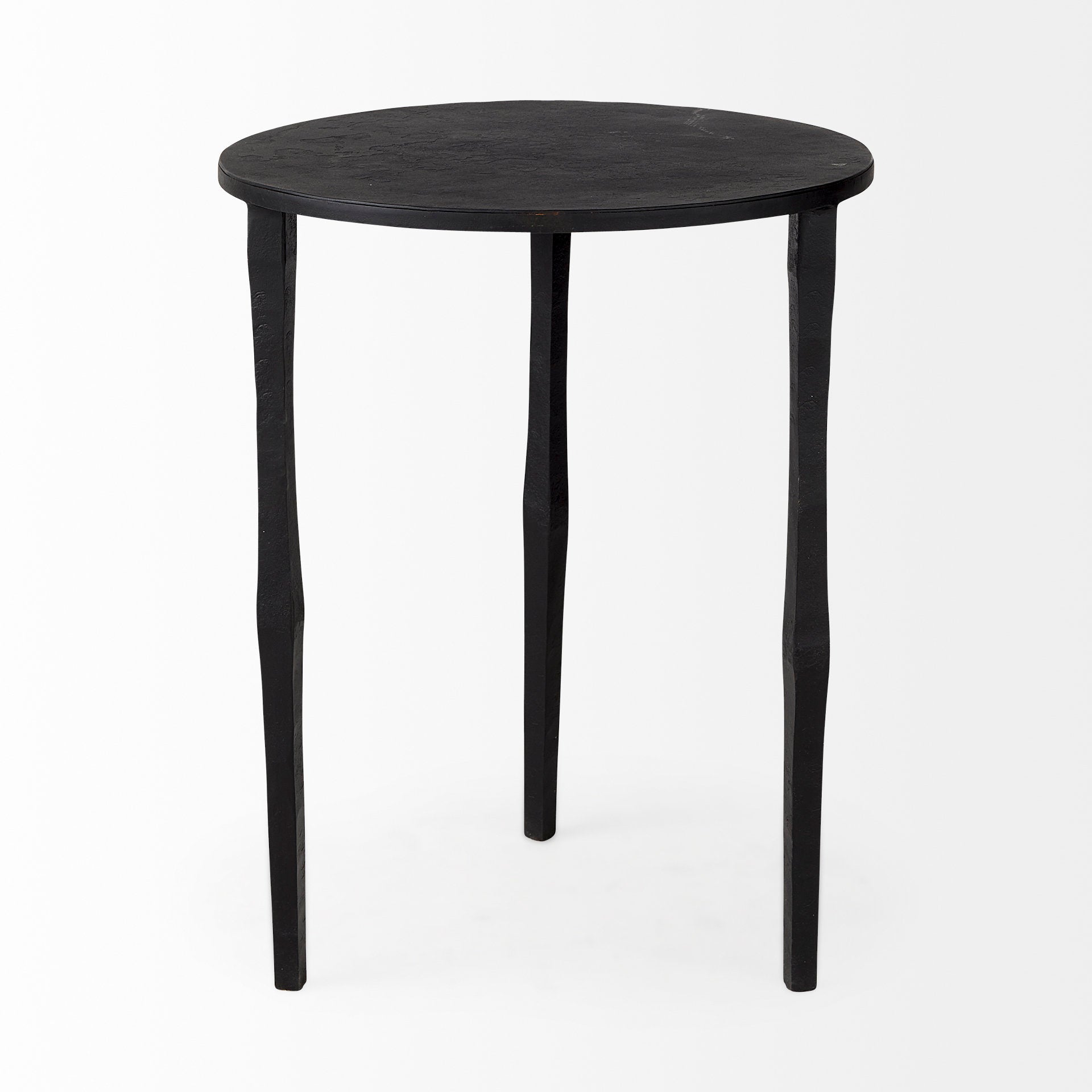 Timothy 16.0L x 16.0W X 20.0H Ebony Black Iron Side Table - Central Designs