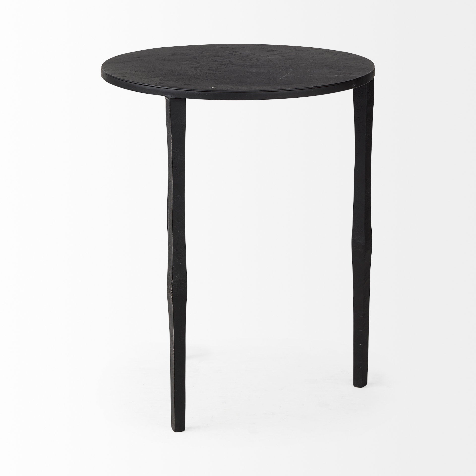 Timothy 16.0L x 16.0W X 20.0H Ebony Black Iron Side Table - Central Designs