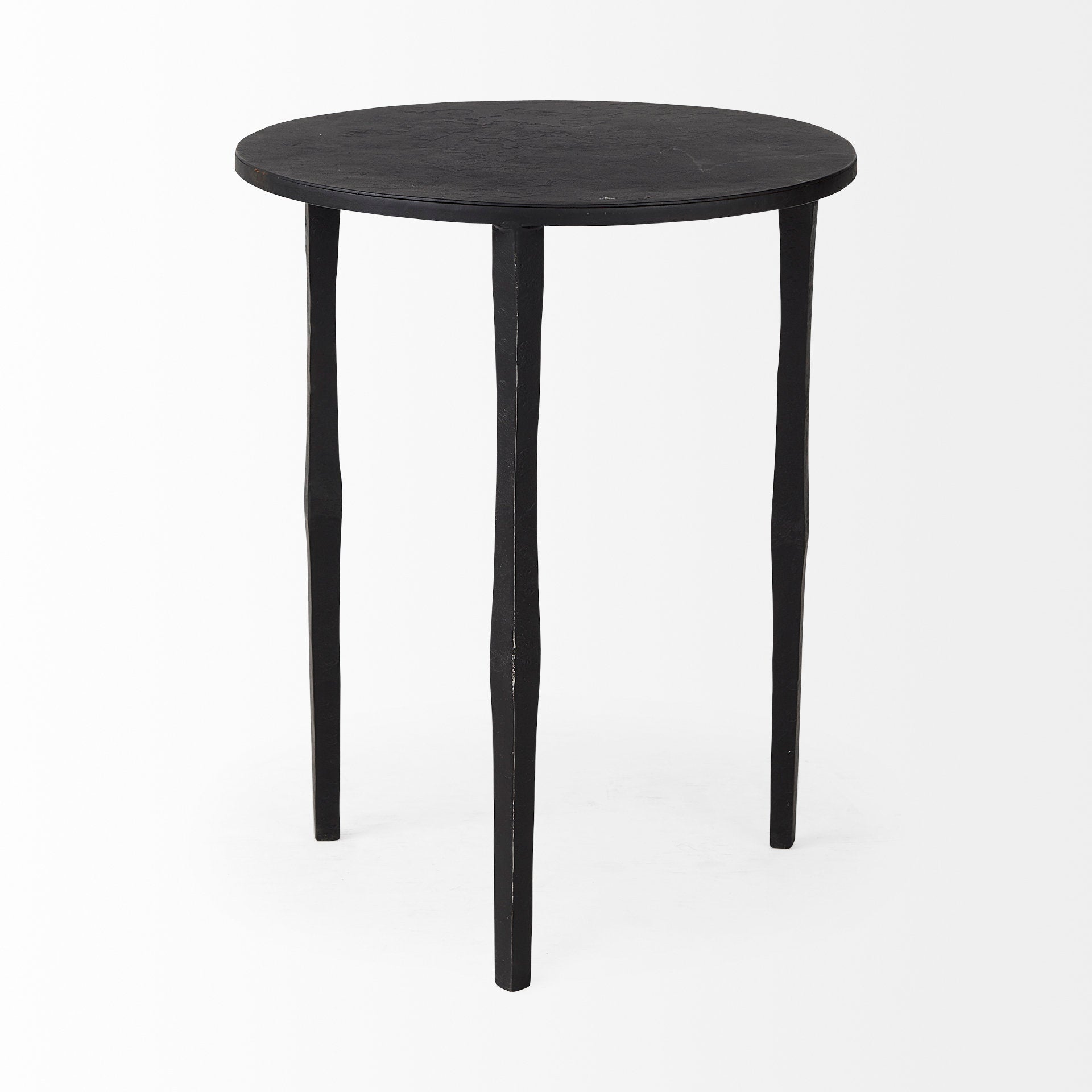 Timothy 16.0L x 16.0W X 20.0H Ebony Black Iron Side Table - Central Designs