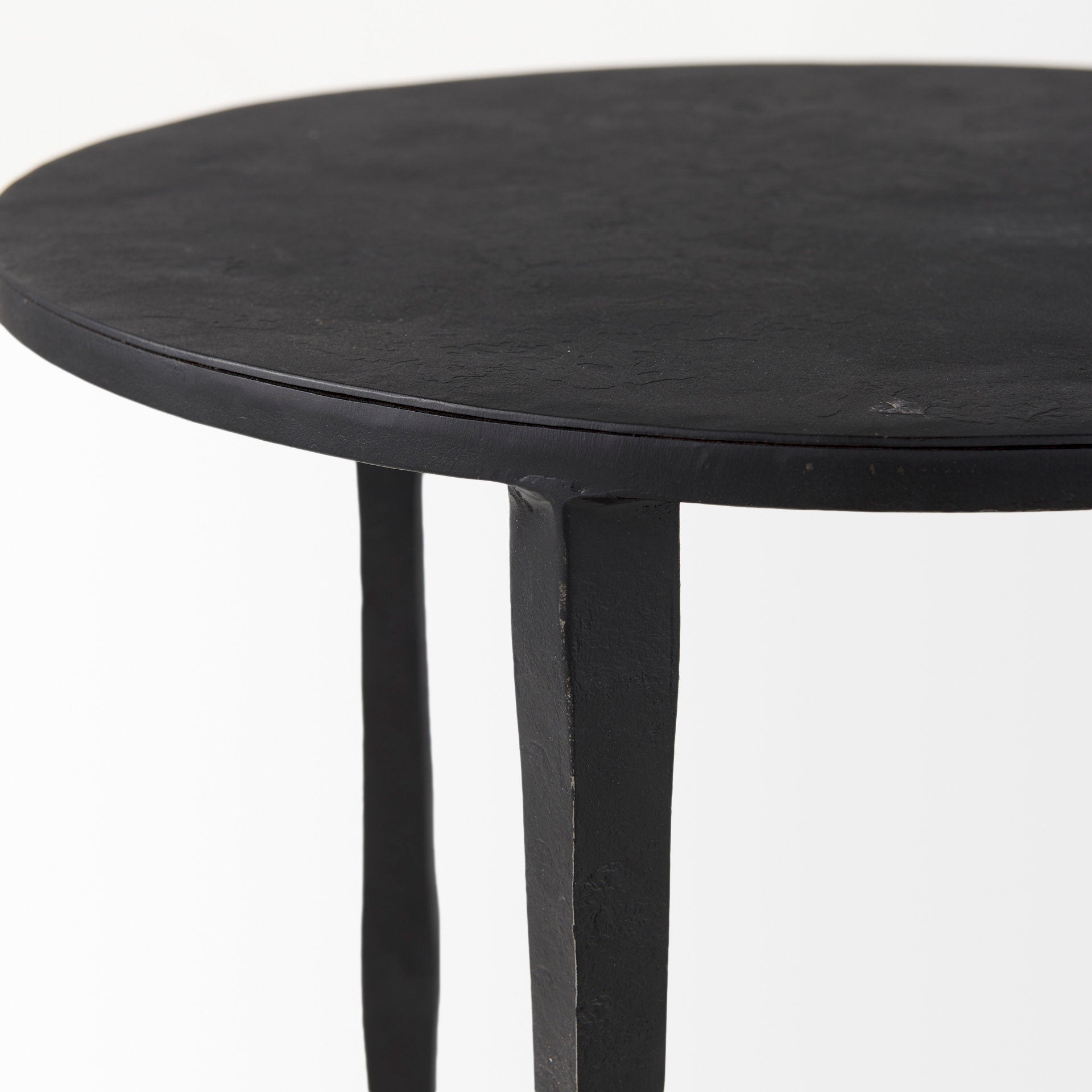 Timothy 16.0L x 16.0W X 20.0H Ebony Black Iron Side Table - Central Designs