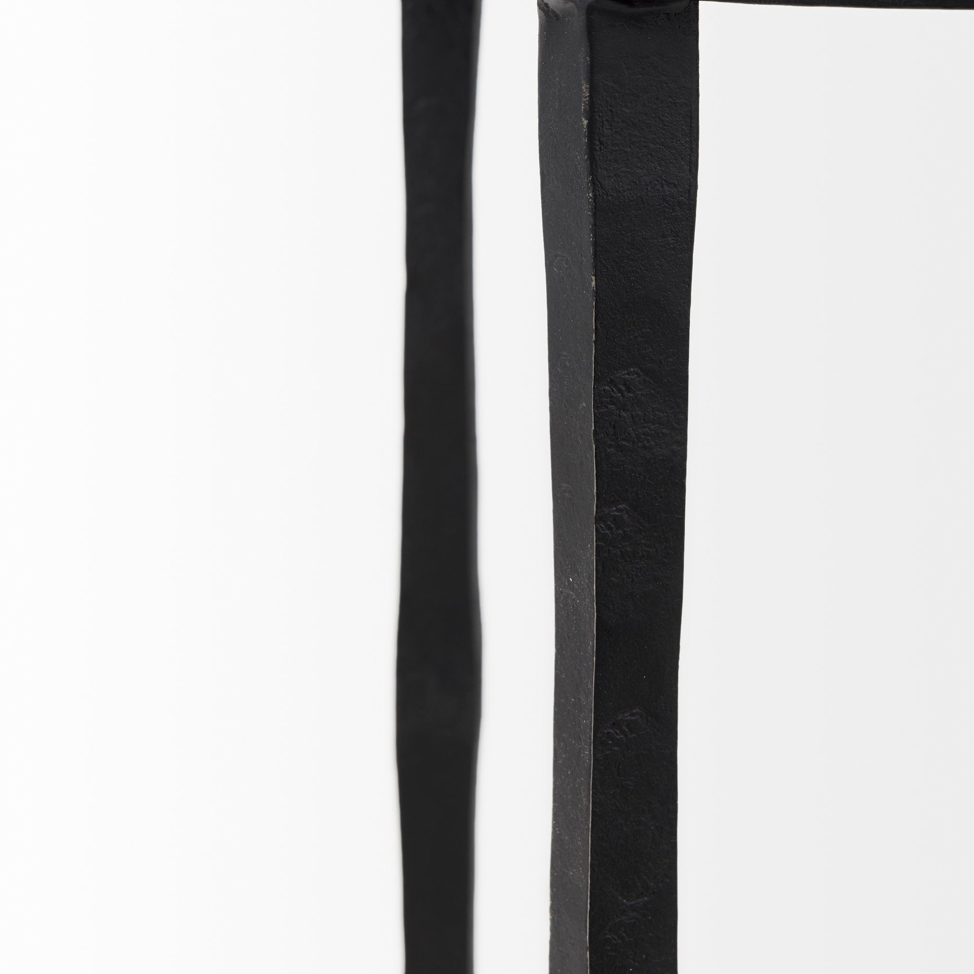 Timothy 16.0L x 16.0W X 20.0H Ebony Black Iron Side Table - Central Designs