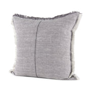 Thais 20L x 20W Blue and Cream Fringed Decorative Pillow Cover - Central Designs