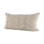 Ivivva 14L x 26W Beige Fabric Textured Decorative Pillow Cover - Central Designs