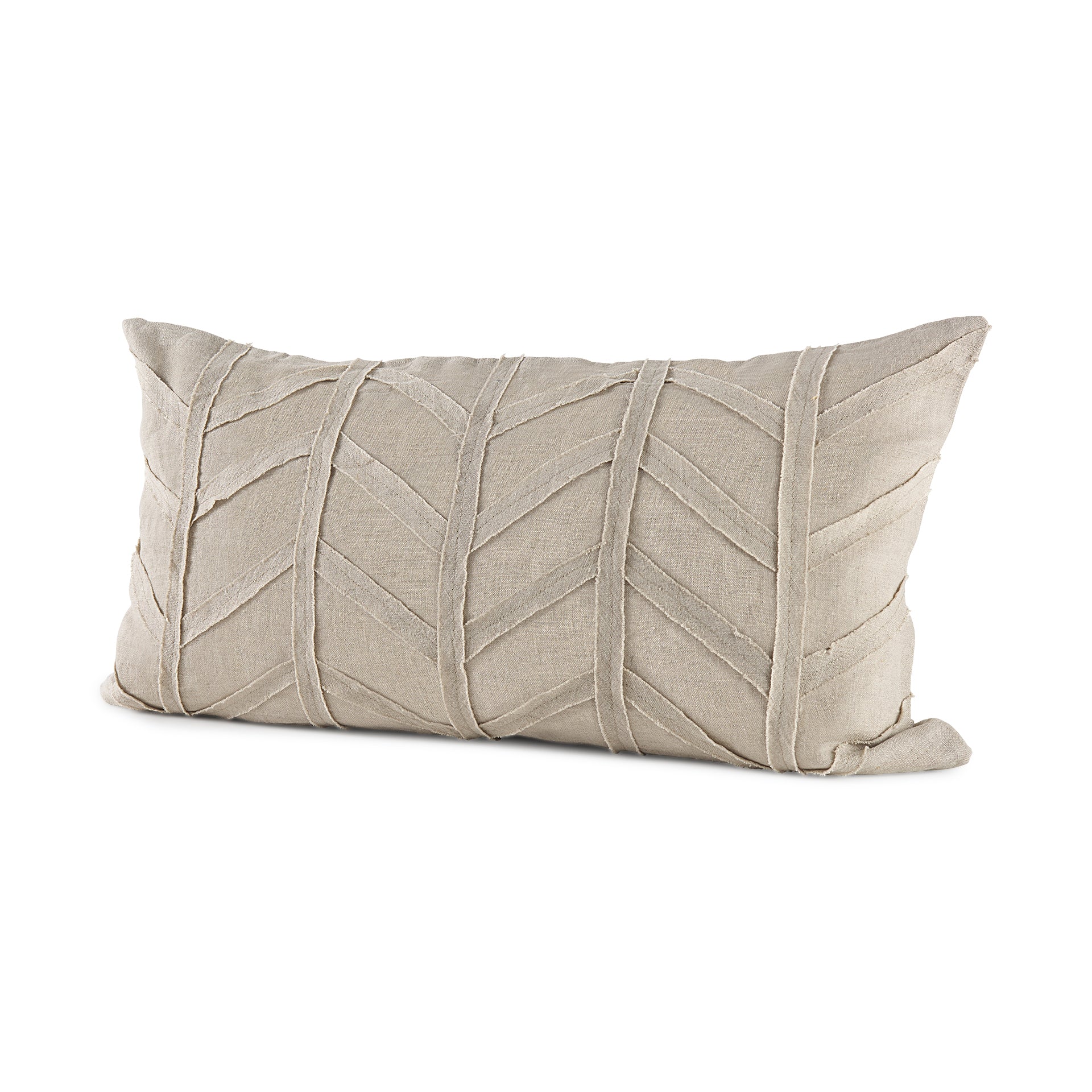 Ivivva 14L x 26W Beige Fabric Textured Decorative Pillow Cover - Central Designs