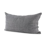 Ramone 14 x 26 White and Black Fabric Decorative Pillow Cover - Central Designs