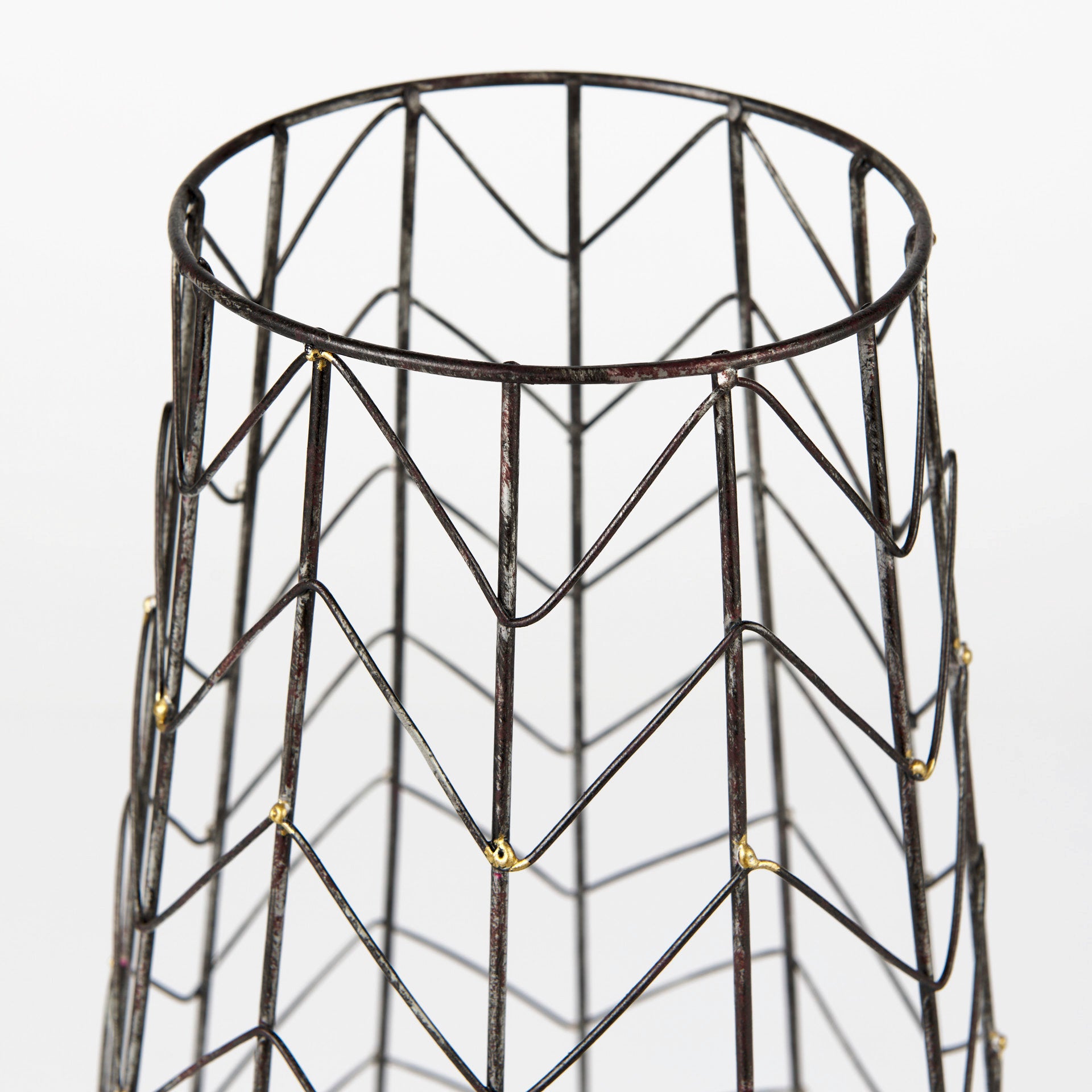Petiole II Large Gold Toned Metal Table Candle Holder - Central Designs