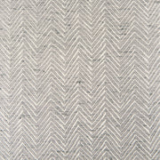 Charlotte 55.0L Gray Herringbone Fabric Seat w/ Antique Nickel Metal Frame Bench - Central Designs