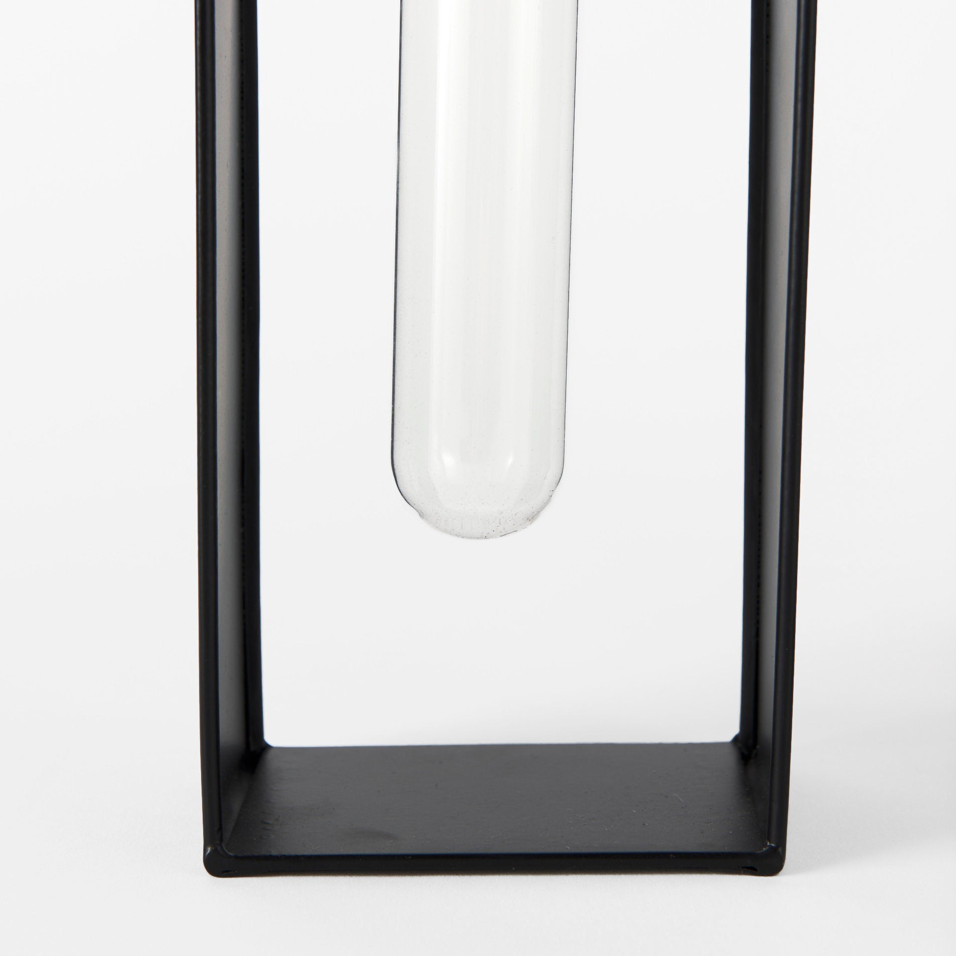 Boyer 5.1L x 3.0W x 12.0H Black Metal W/Glass Set of Two Test Tube Decorative Objects - Central Designs