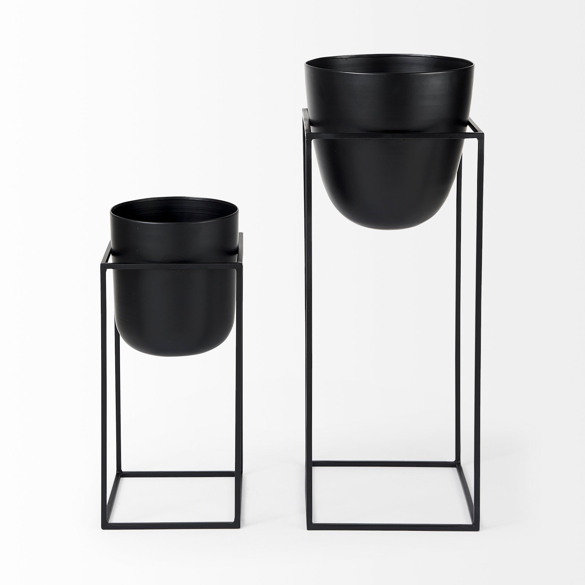 Bumble (Set of 2) 12L x 12W x 32H Black Plant Stands - Central Designs