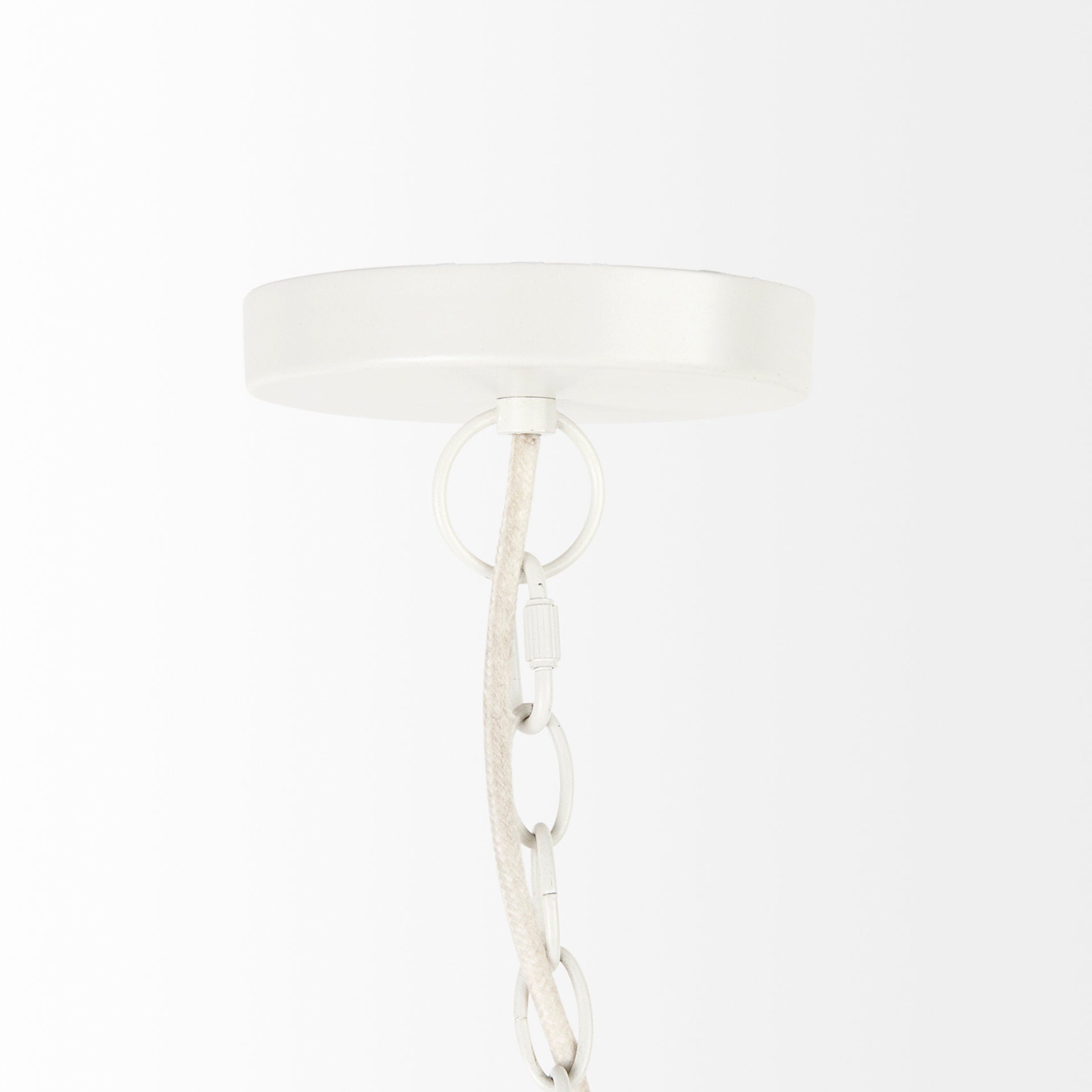 Theta 30.0 L x 30.0 W x 15.0 H White - Washed Beaded Chandelier - Central Designs